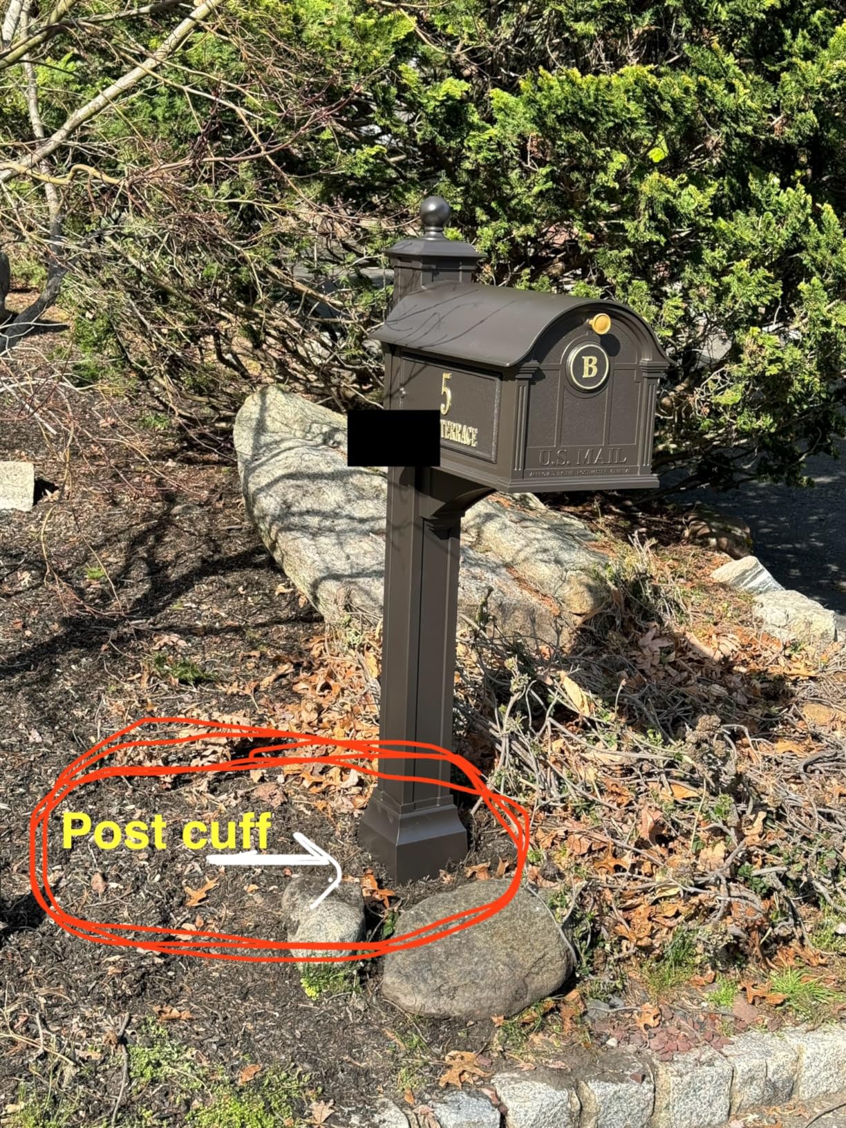 Whitehall Personalized Whitehall Balmoral Mailbox with Side Address Plaques, Monogram & Post Package (3 Colors Available) customer photo 1