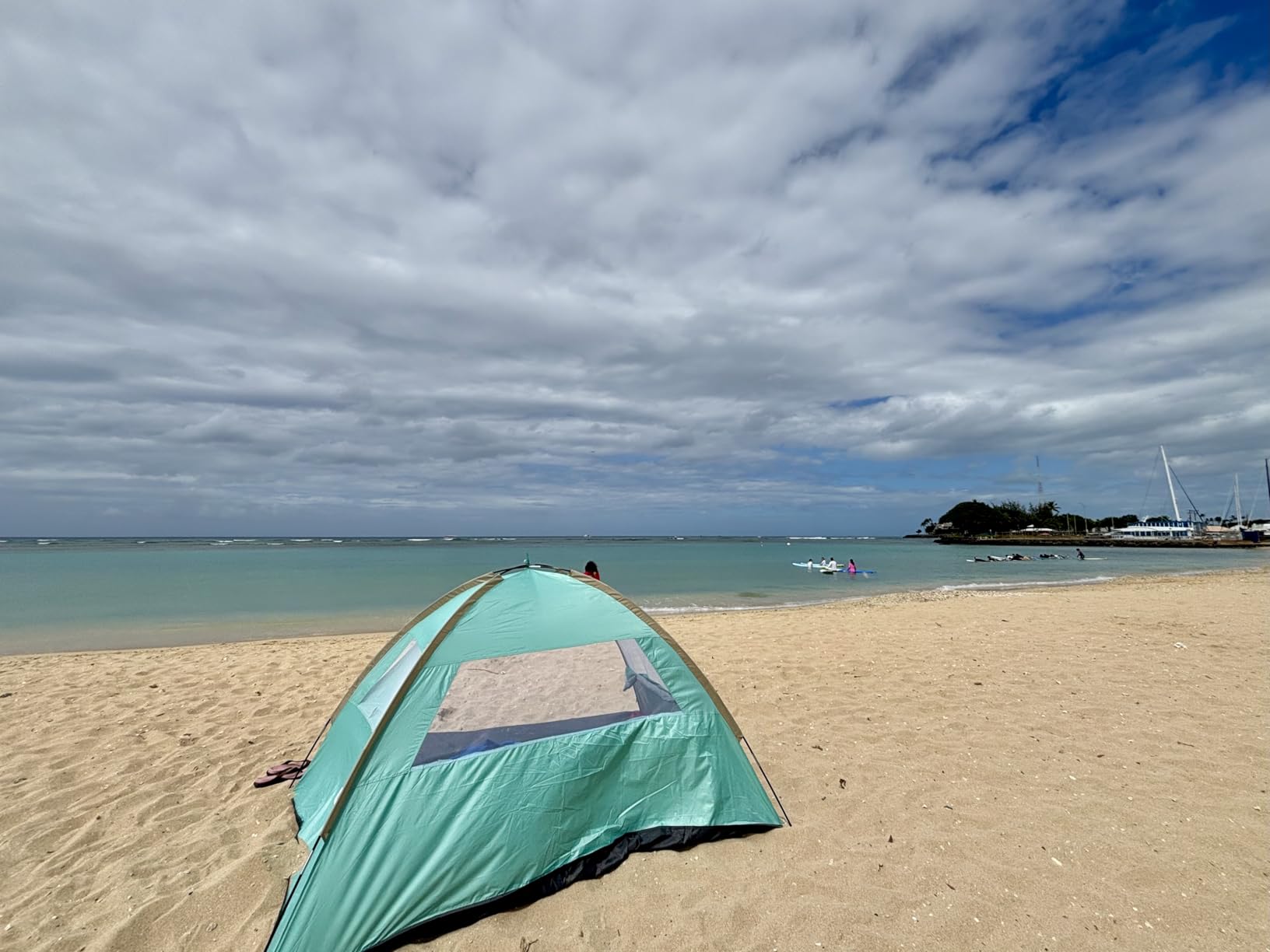 Gorich Beach Tent Sun Shelter for 3/4/6/8/10 Person with UPF 50+ UV Protection, Lightweight & Easy Setup Beach Shade Canopy, Portable Beach Shade Tent Beach Cabana customer photo 1