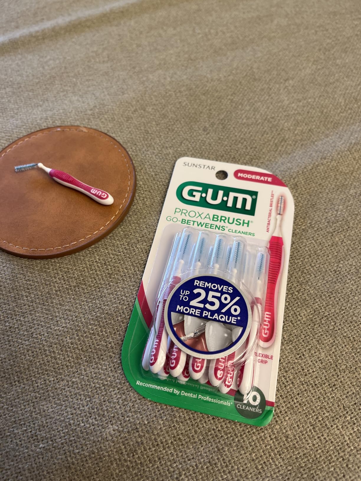 GUM Proxabrush Go-Betweens - Tight - Interdental Brushes - Soft Bristled Dental Picks for Plaque Removal Health - Safe for Braces & Dental Devices, 10ct customer photo 1