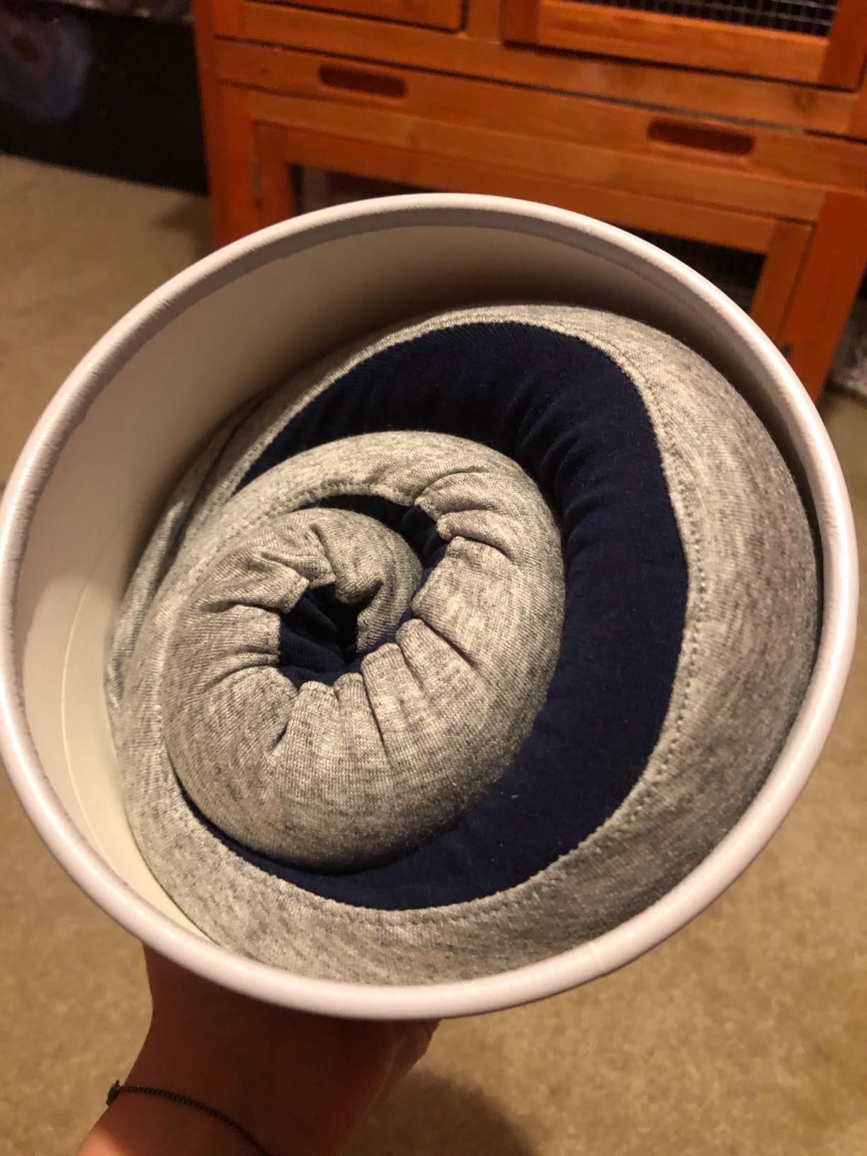 Ostrichpillow Go Neck Pillow, Travel Pillows for Airplanes, Premium Memory Foam Travel Pillow, 360 degree Ergonomic Design, Asymmetrical Sides, Travel Bag Included, Washable Modal Cover customer photo 1