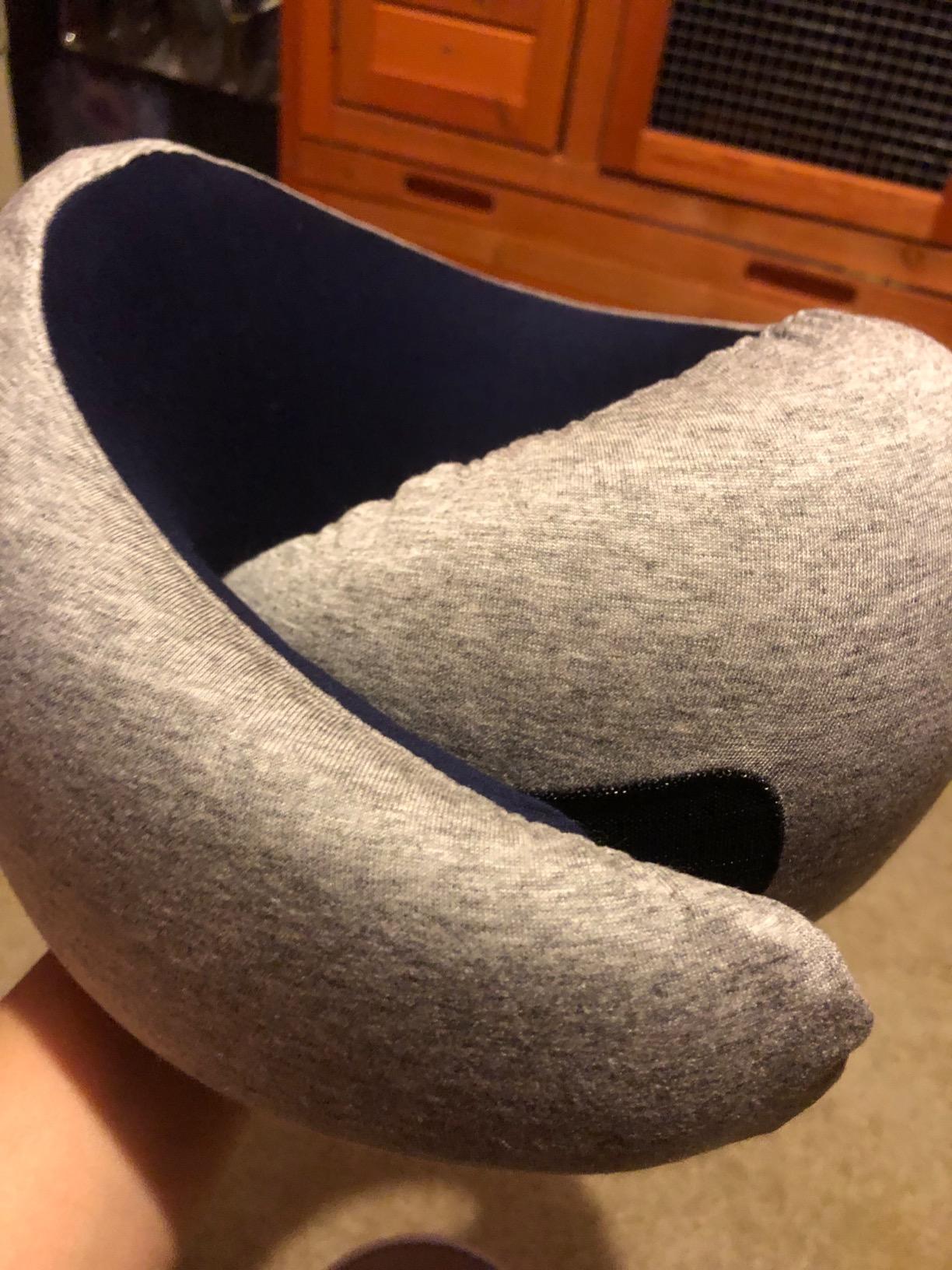 Ostrichpillow Go Neck Pillow, Travel Pillows for Airplanes, Premium Memory Foam Travel Pillow, 360 degree Ergonomic Design, Asymmetrical Sides, Travel Bag Included, Washable Modal Cover customer photo 2