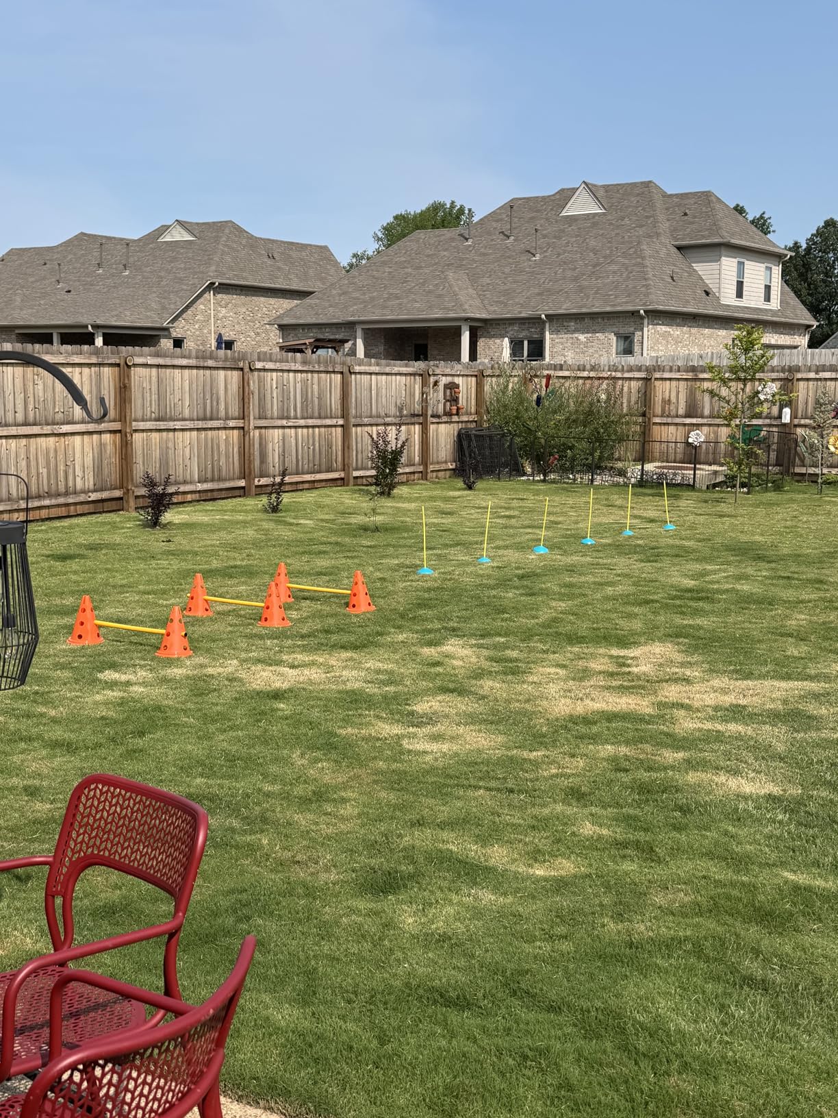 TRIXIE Dog Agility Hurdle Cone Set - Dog Agility Set with Height Adjustable Crossbar for Beginners & Advanced, Dog Agility Equipment for Dog Obstacle Courses - 6 x Cones, 3 x Agility Rods customer photo 2