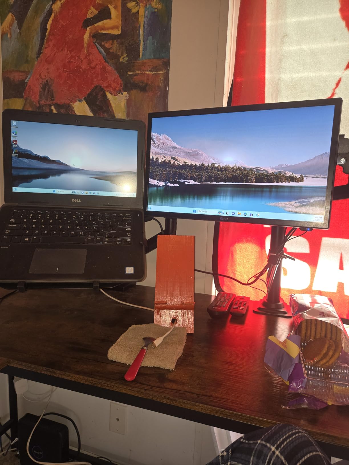 WALI Dual Monitor Mount, 13-32 Inch Adjustable Spring Dual Monitor Arm for Desk Holds Max 19.8 lbs Screens, Swivel Vesa Bracket with C Clamp, Grommet Mounting, Monitor Arms for 2 Monitors (GSDM002) customer photo 2