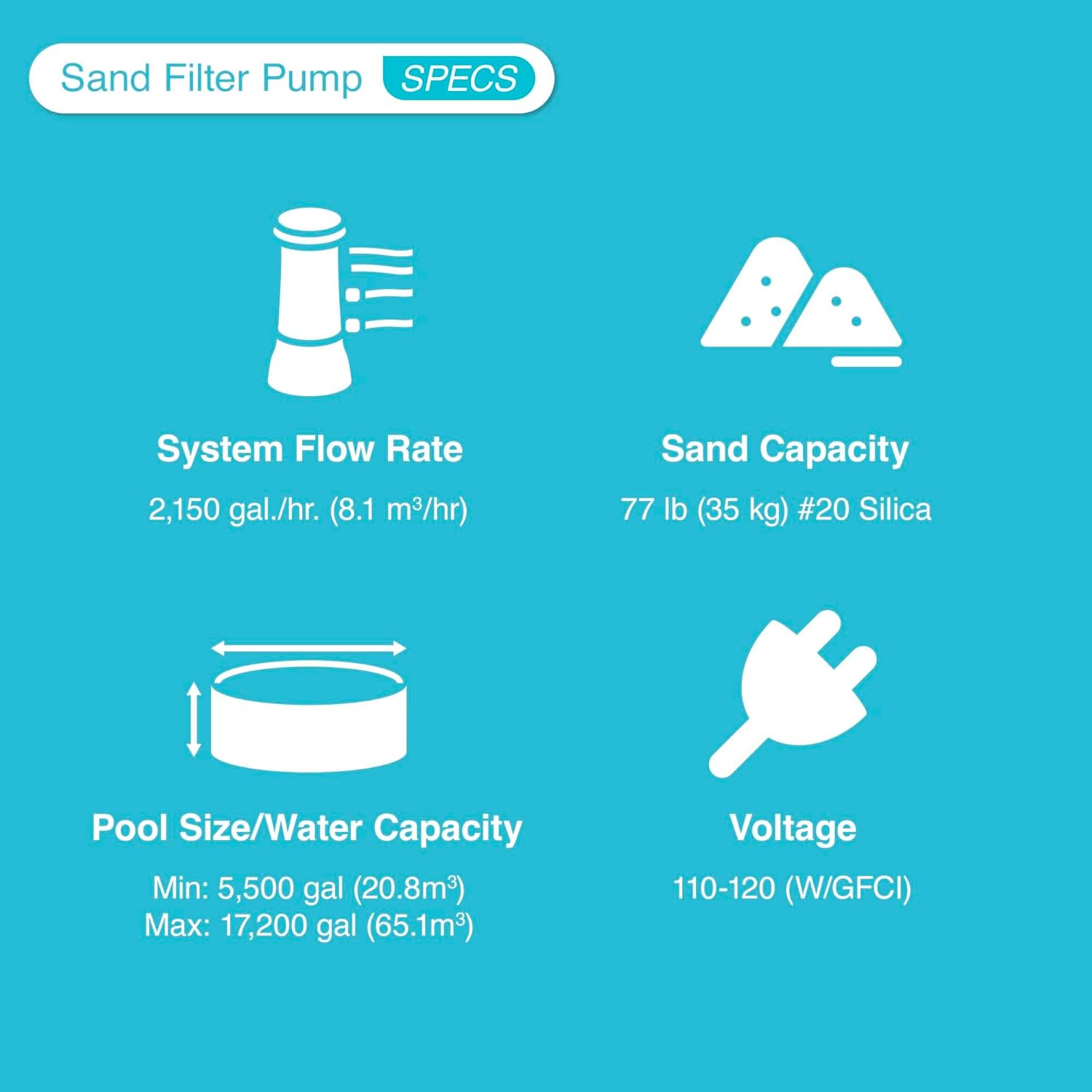 INTEX Krystal Clear 2,800 GPH Sand Filter Pump for Above Ground Pools | 26647EG - 14