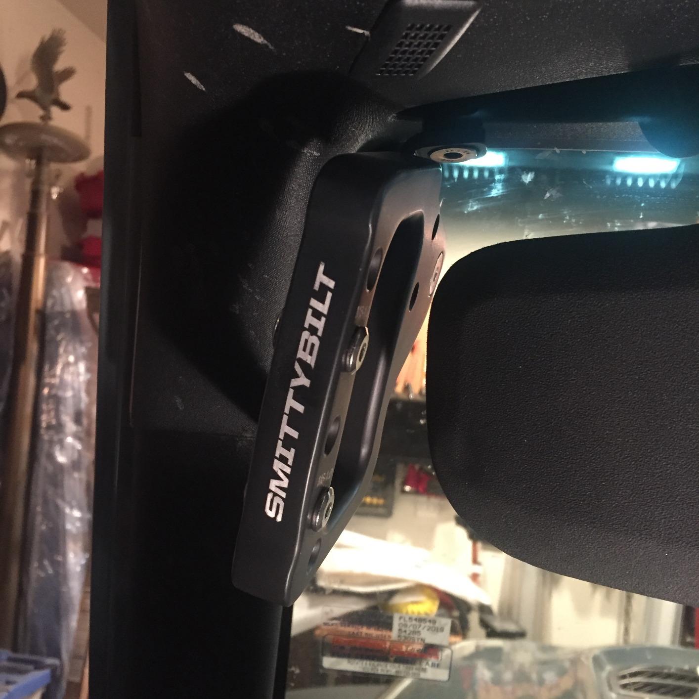 Smittybilt Front Aluminum Grab Handle Pair - Black (07-18 JK/JKU) - SB76931 customer photo 2