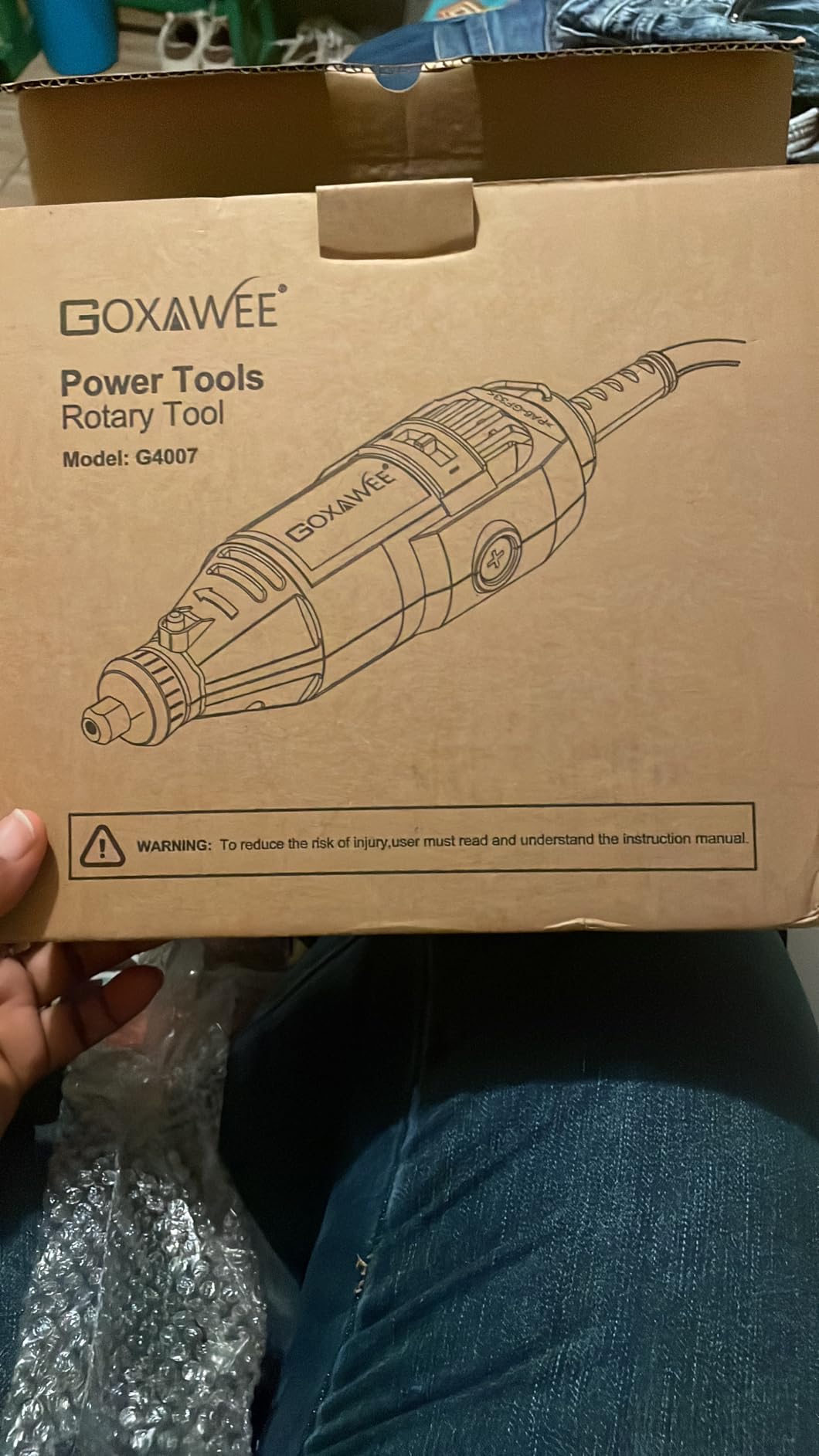 GOXAWEE Mini Power Rotary Tool Kit with Flex Shaft & Keyless Chuck -140Pcs customer photo 2