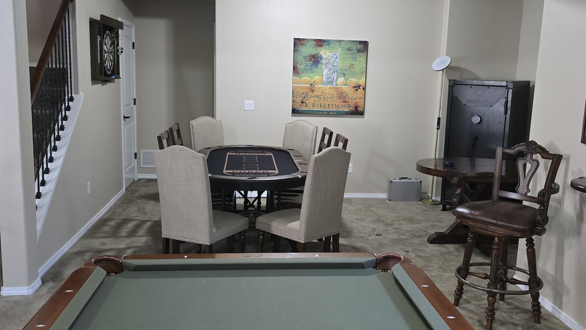 Barrington Poker Multiple Styles Folding Poker Table and Poker Table Top/Dining Table Collection, Durable Padded Rail Tables with Felt Playing Surface, Perfect for Texas Hold'em Games customer photo 2