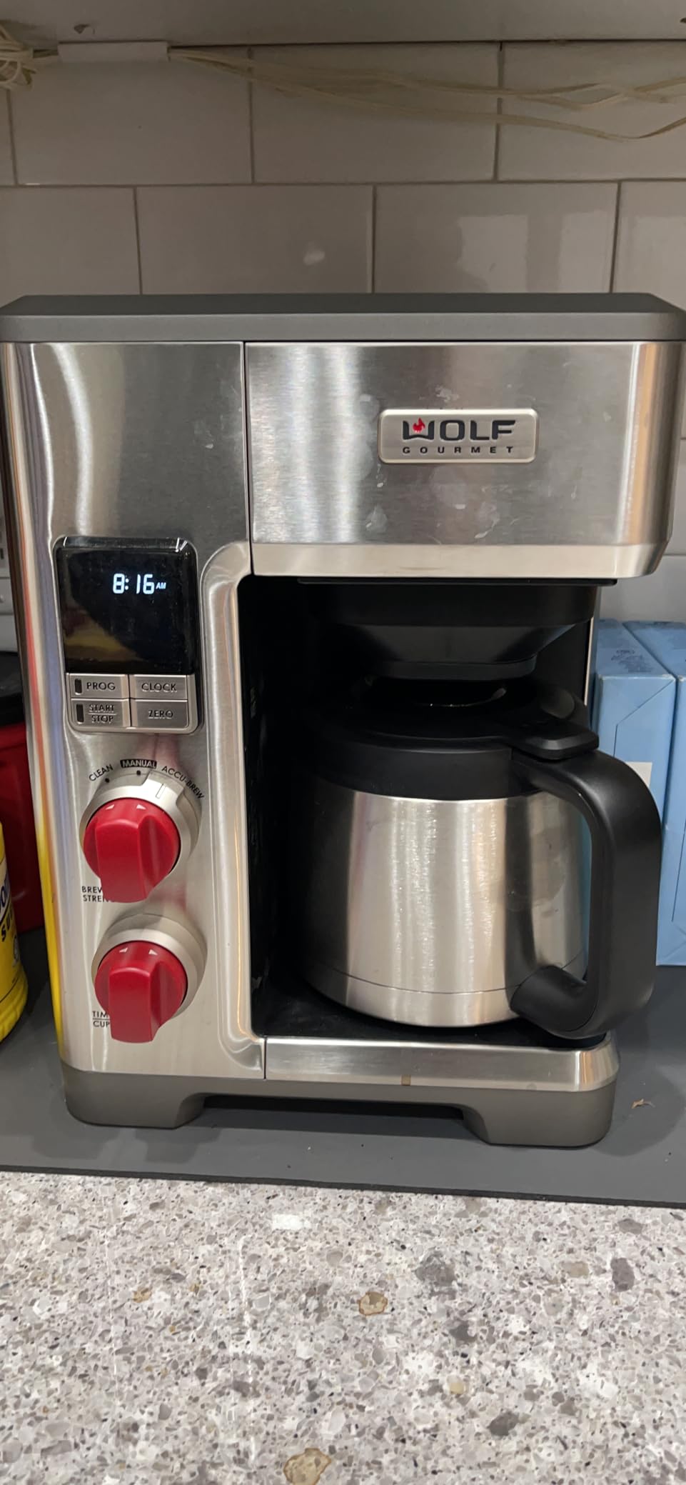 Wolf Gourmet Programmable Coffee Maker System with 10 Cup Thermal Carafe, Built-In Grounds Scale customer photo 1