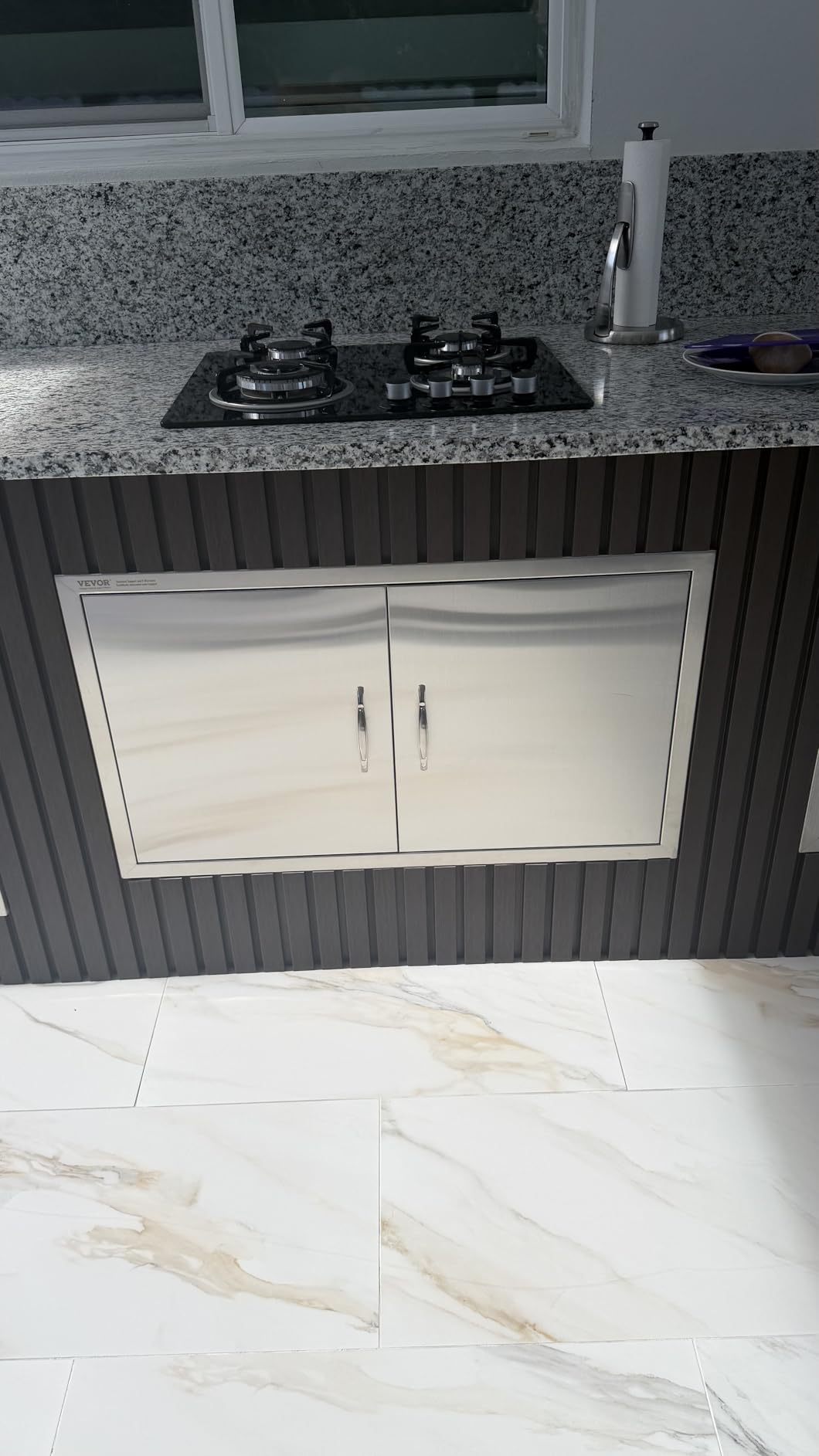VEVOR 18x23 Inch Outdoor Kitchen Cabinets 18W x 20.5H x 23D Inch, BBQ Drawers Stainless Steel, Outdoor Kitchen Drawers Triple Access with Chrome Handle, BBQ Island Drawers, Grill Drawers Storage customer photo 1