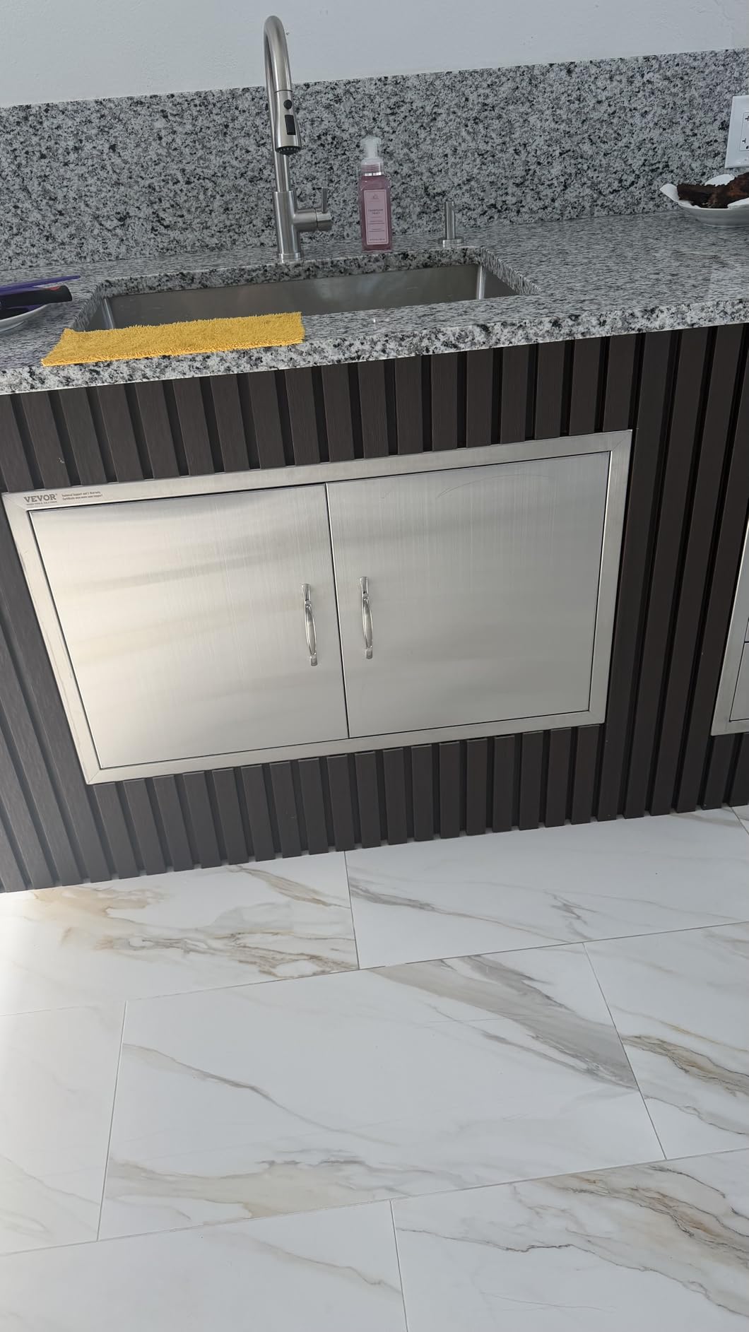 VEVOR 18x23 Inch Outdoor Kitchen Cabinets 18W x 20.5H x 23D Inch, BBQ Drawers Stainless Steel, Outdoor Kitchen Drawers Triple Access with Chrome Handle, BBQ Island Drawers, Grill Drawers Storage customer photo 2