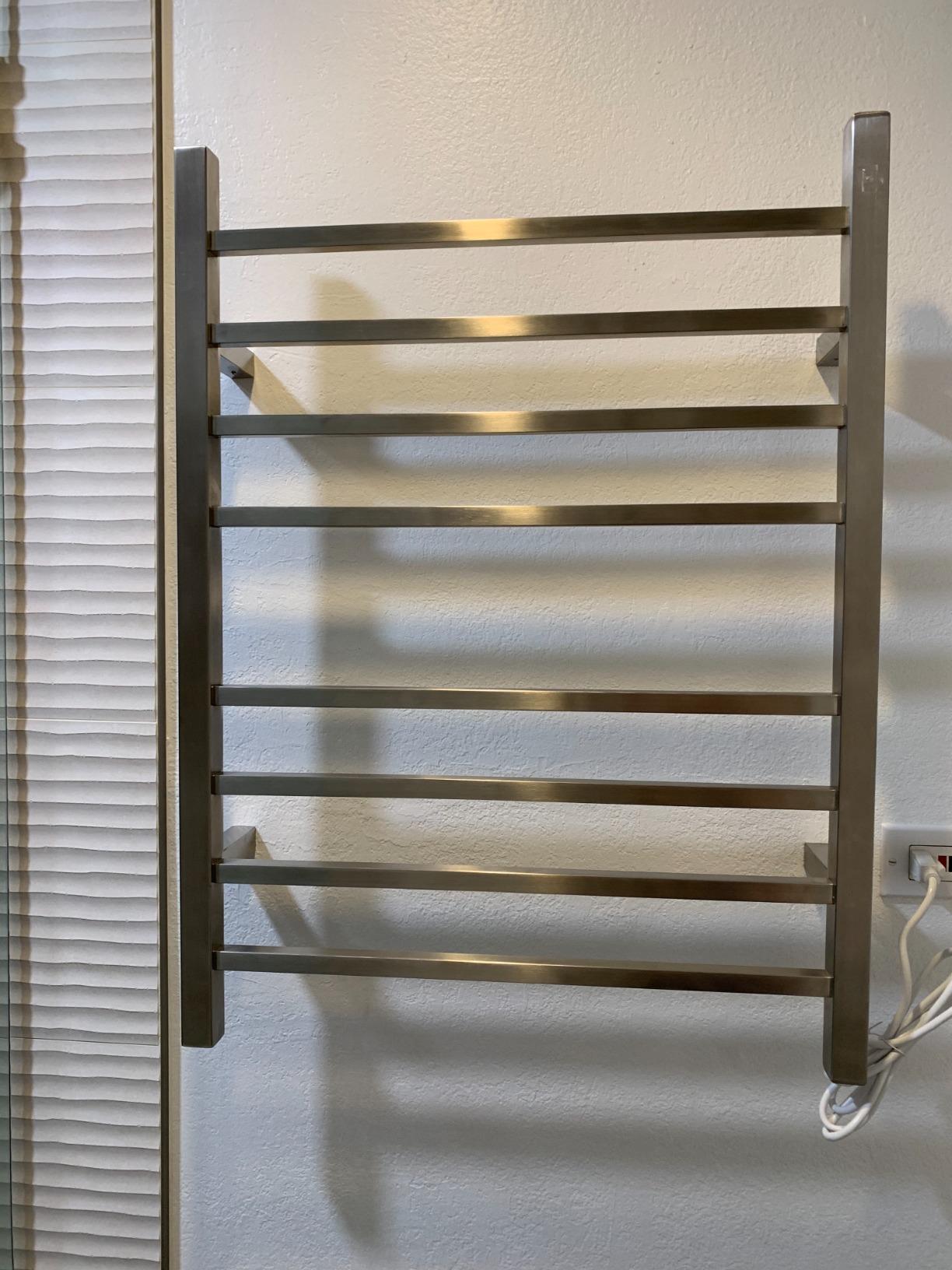 HEATGENE Towel Warmer, Heated Towel Warmer Rack, Wall-Mounted Hardwired/Plug-in Electric Towel Warmers for Bathroom, Hot Towel Rails - Mirror Polish customer photo 2