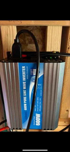 GIANDEL Power Inverter Pure Sine Wave 600Watt 12V DC to 120V AC with Remote Control Dual AC Outlets ETL Listed UL458 Standard for Small Solar System Outdoor Emergency customer photo 2