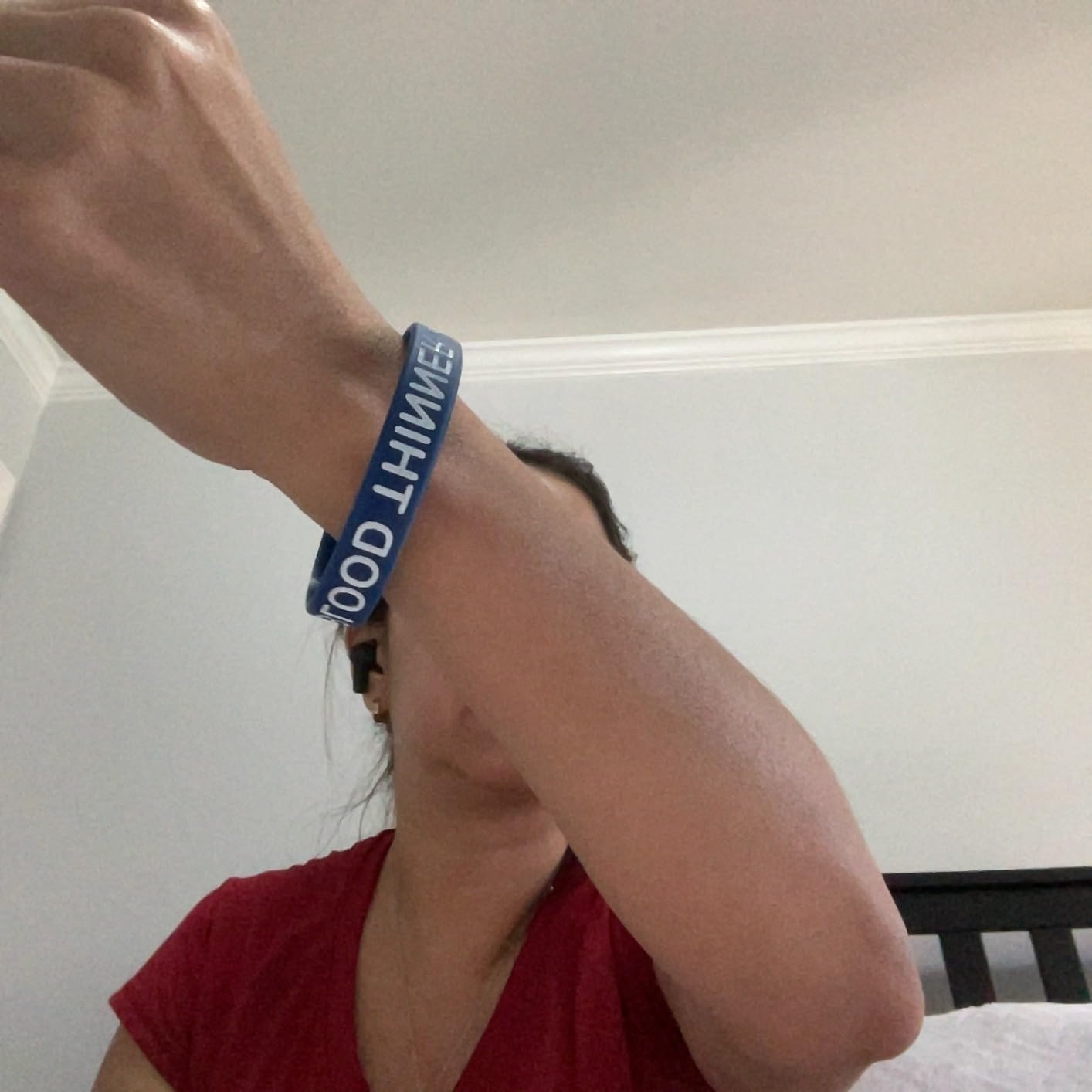 JOYID Blood THINNER Diabetic Type 1/2 Rubber Medical Alert ID Emergency Bracelet customer photo 2