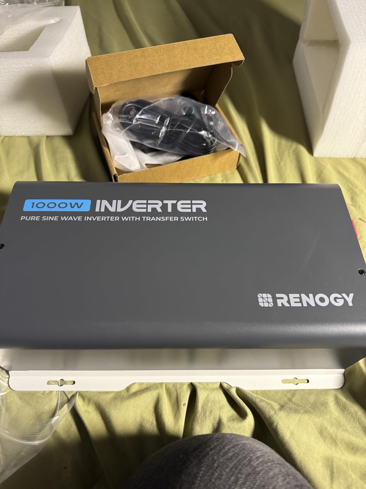 Renogy 1000W Pure Sine Wave Inverter 12V DC to 120V AC Converter for Home, RV, Truck, Off-Grid Solar Power 110V with Built-in 5V/2.1A USB Port, Hardwire Remote Controller customer photo 2