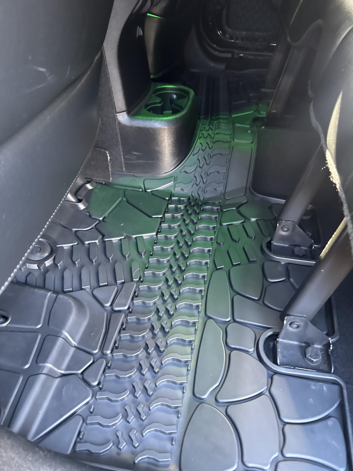 KIWI MASTER Floor Mats for 2014-2017 Jeep Wrangler JK 2-Door, Custom Fit All Weather Car Mats, Heavy Duty TPE Floor Liners, Front & Rear 2 Row, Black customer photo 1