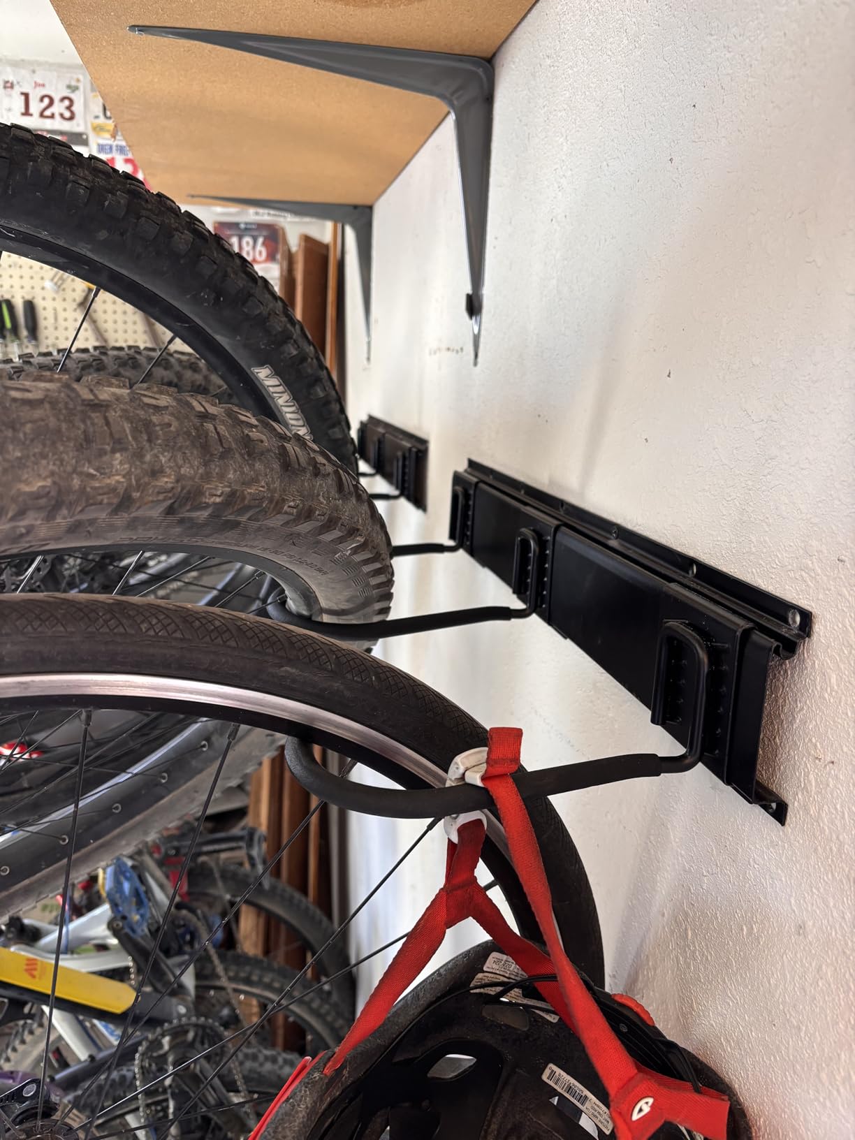 Ultrawall Stainless Steel Bike Storage Rack,6 Bike Storage Hanger Wall Mount for Home & Garage Holds Up to 300lbs, Black customer photo 1