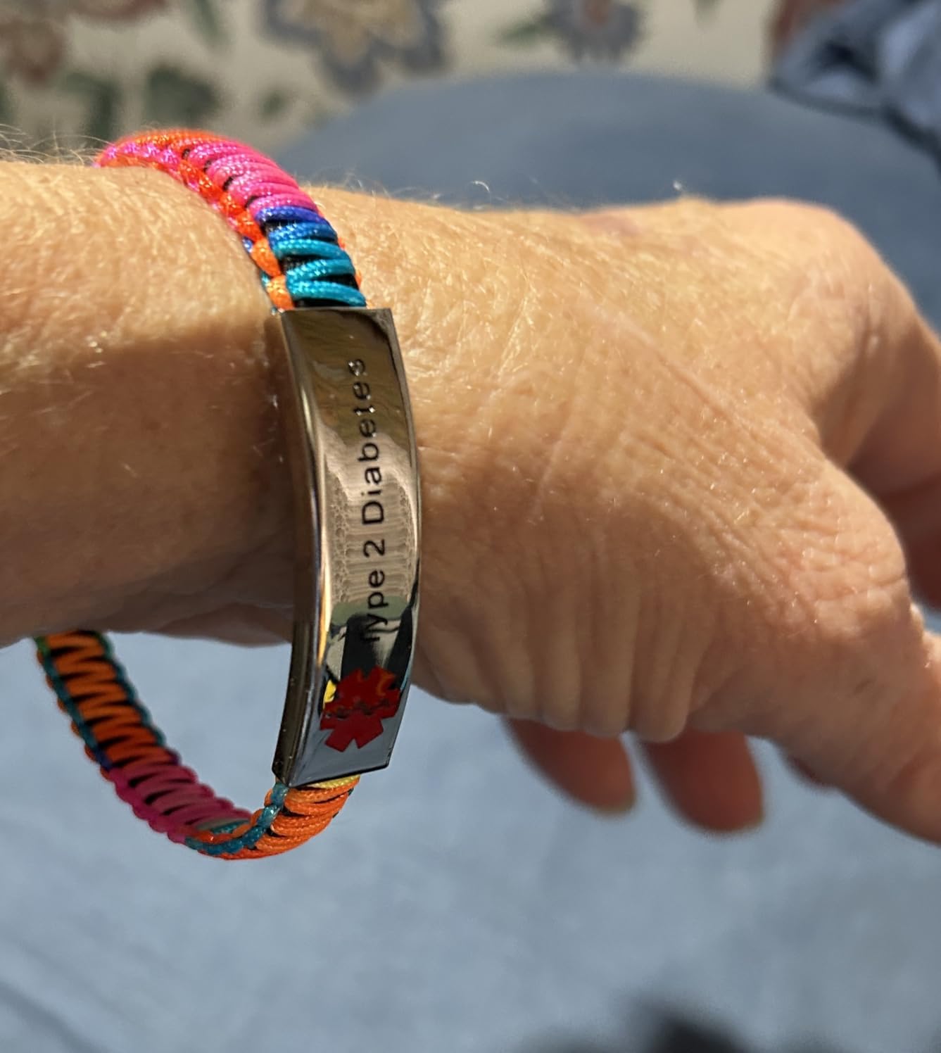 JF.JEWELRY Medical Alert Bracelet for Women | T1D T2D Diabetes Epilepsy Medical Alert ID Emergency Bracelet customer photo 2