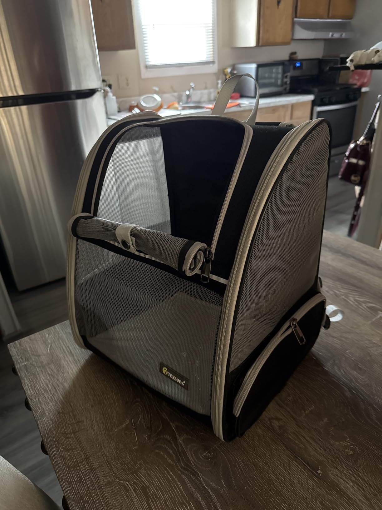 Texsens Innovative Traveler Bubble Backpack Pet Carriers for Cats and Dogs (Black) customer photo 2