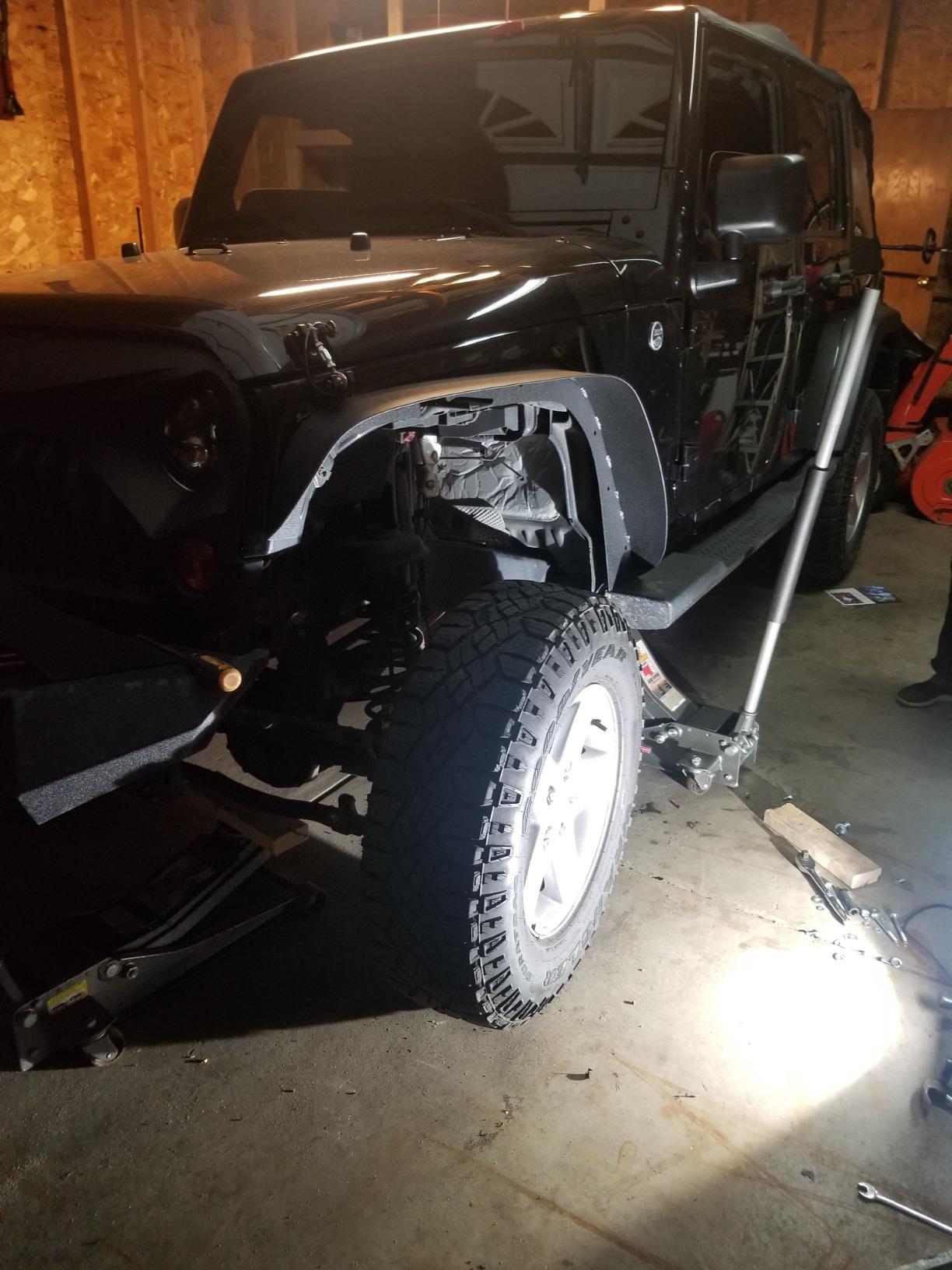 MotoFabLifts 3 inch Front 3 inch Rear Full Lift Kit with Shock Extenders compatible with Jeep Wrangler JK customer photo 2