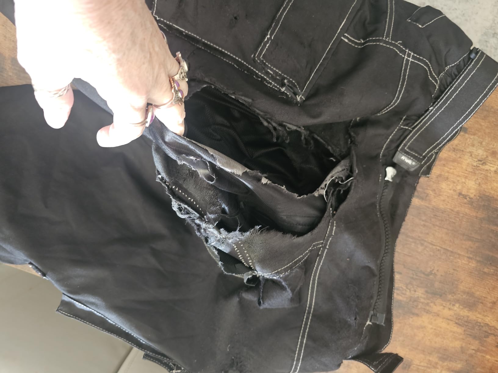 HWK Dual Sport Motorcycle Pants for Men with Water Resistant Cordura Textile Fabric & Impact Protection Armor customer photo 1
