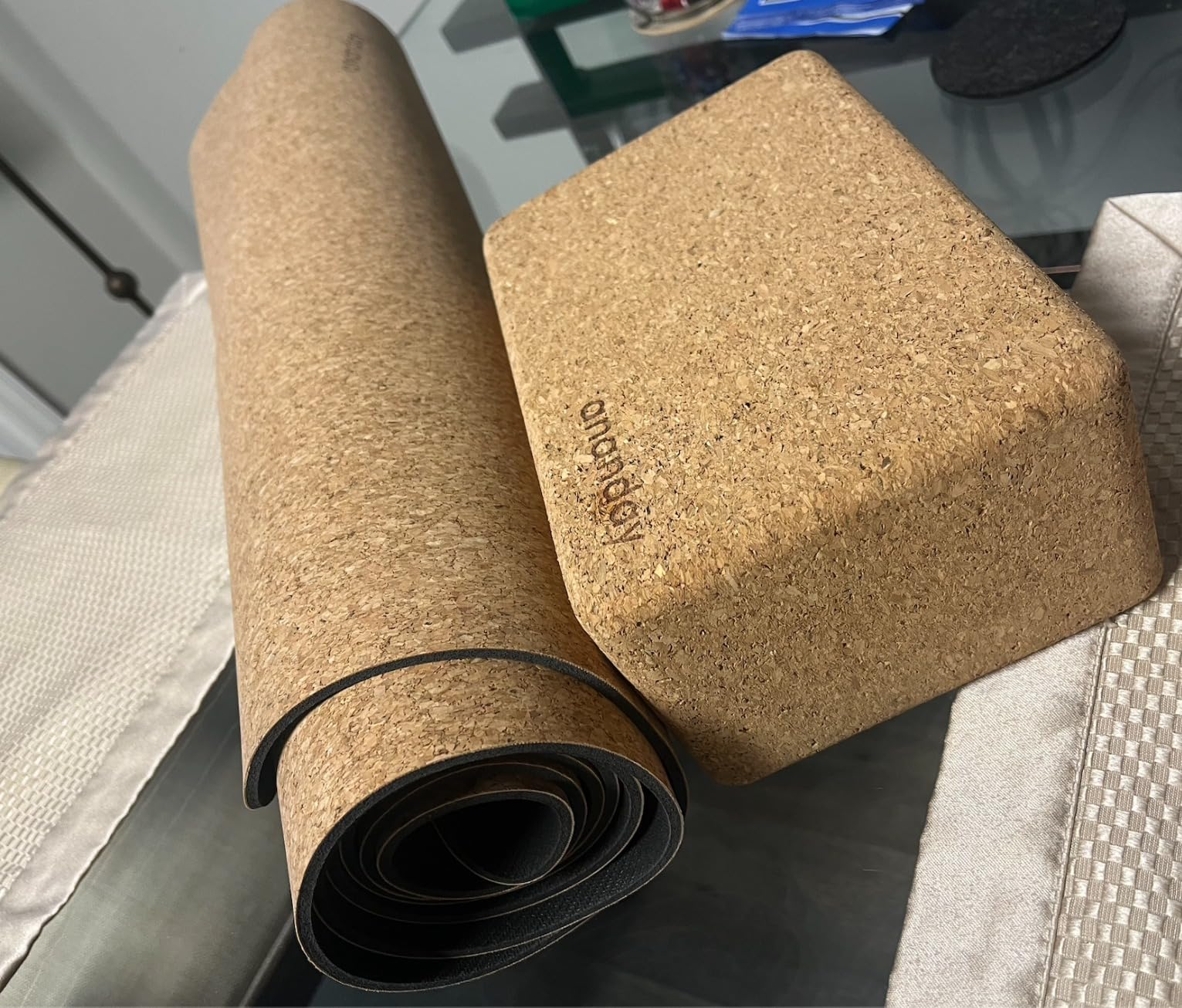 Ananday Premium Cork Yoga Mat - Sustainable, Non-Toxic & PVC-Free, Non-Slip, Perfect for Hot Yoga, Pilates & Exercise - Cushioned for Superior Comfort customer photo 2