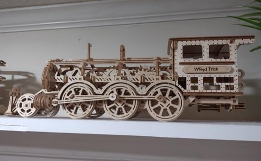 Wood Trick Wooden Toy Train Set with Railway - 34x7