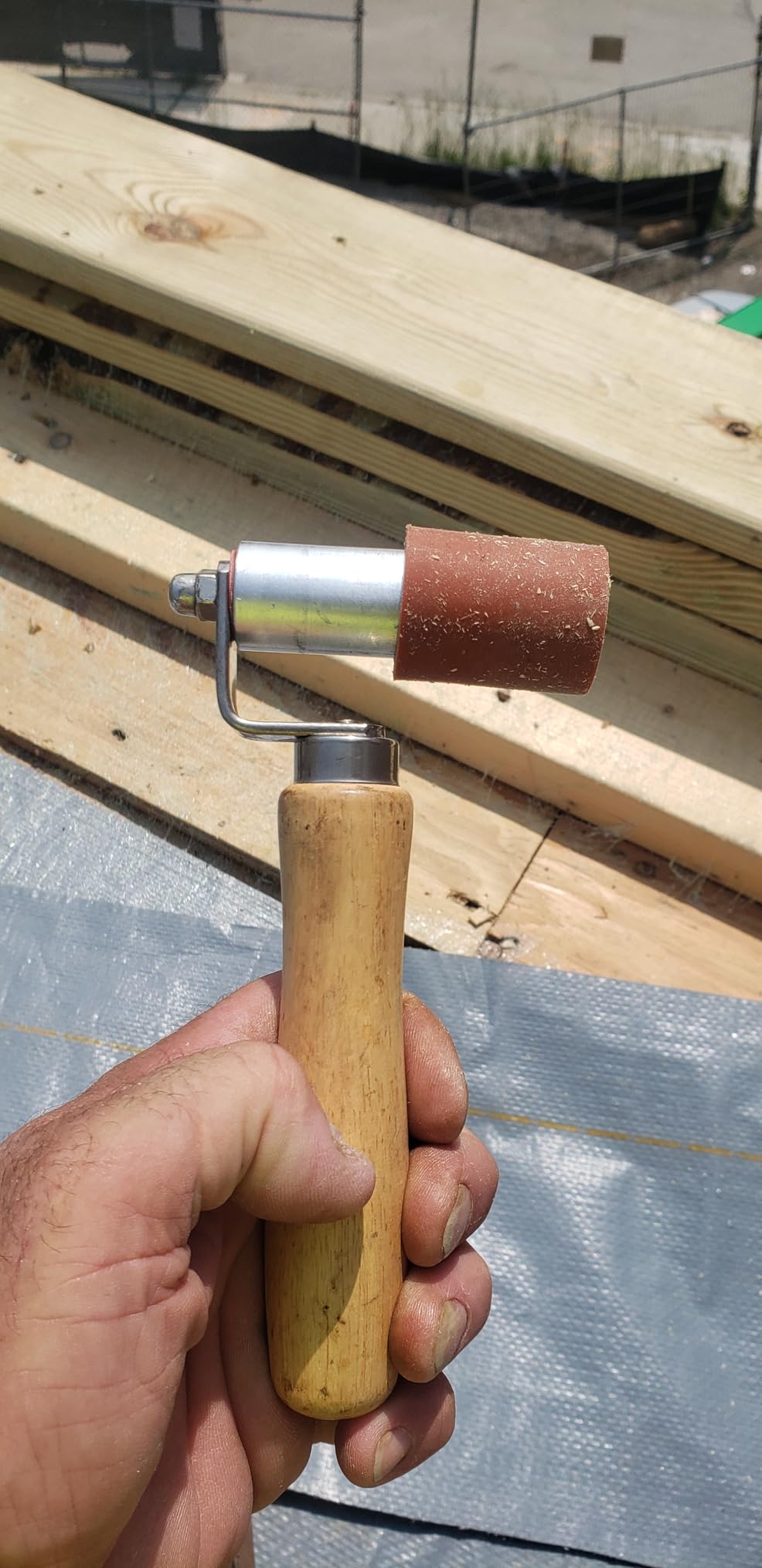 1-3/4 Inch Professional Heavy Duty 45mm Silicone Seam Roller for PVC/TPO/EPDM Roofing Vinyl Decking Membrane and Tarpaulin Banner Welding, Automotive Audio Sound Deadening Silicone Hand Roller(1) customer photo 2