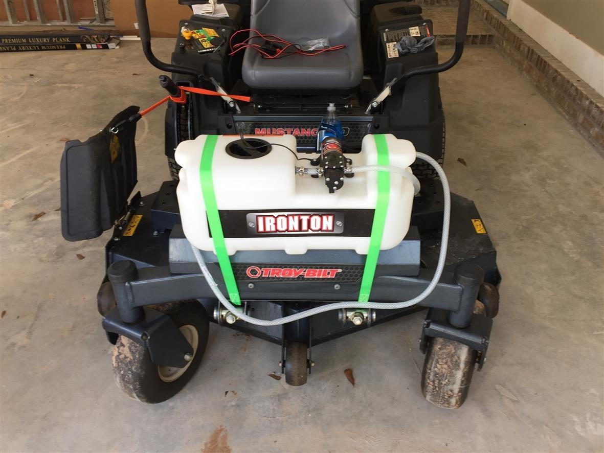 Ironton ATV Spot Sprayer, 16 Gallon Capacity, 2.1 GPM, 12V, 60 PSI, 17 Ft Vertical Spray Height, 15 Ft Hose, for ATV, UTV, Lawn Mower and Garden Tractor customer photo 2