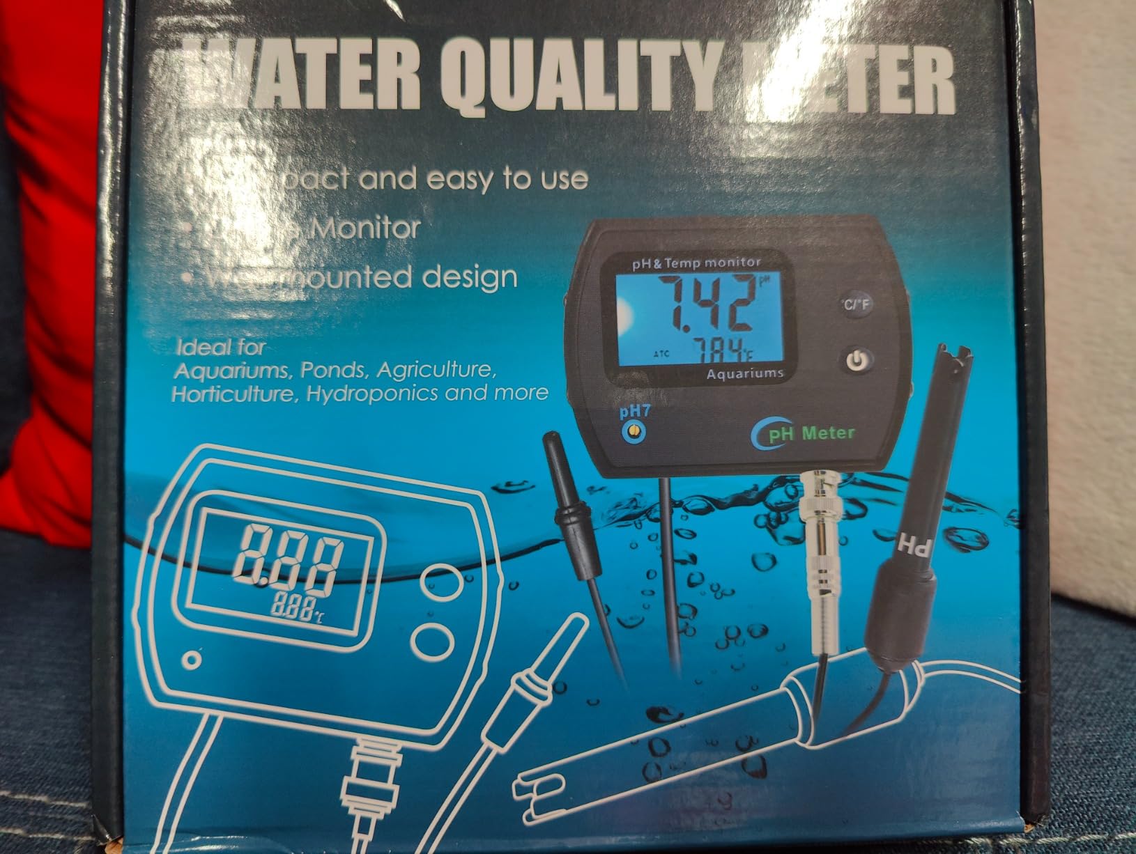 2-in-1 Combo pH & Temperature Meter Water Quality Tester Replaceable BNC pH Electrode for Aquariums Hydroponics Tanks Aquaculture Laboratory customer photo 2