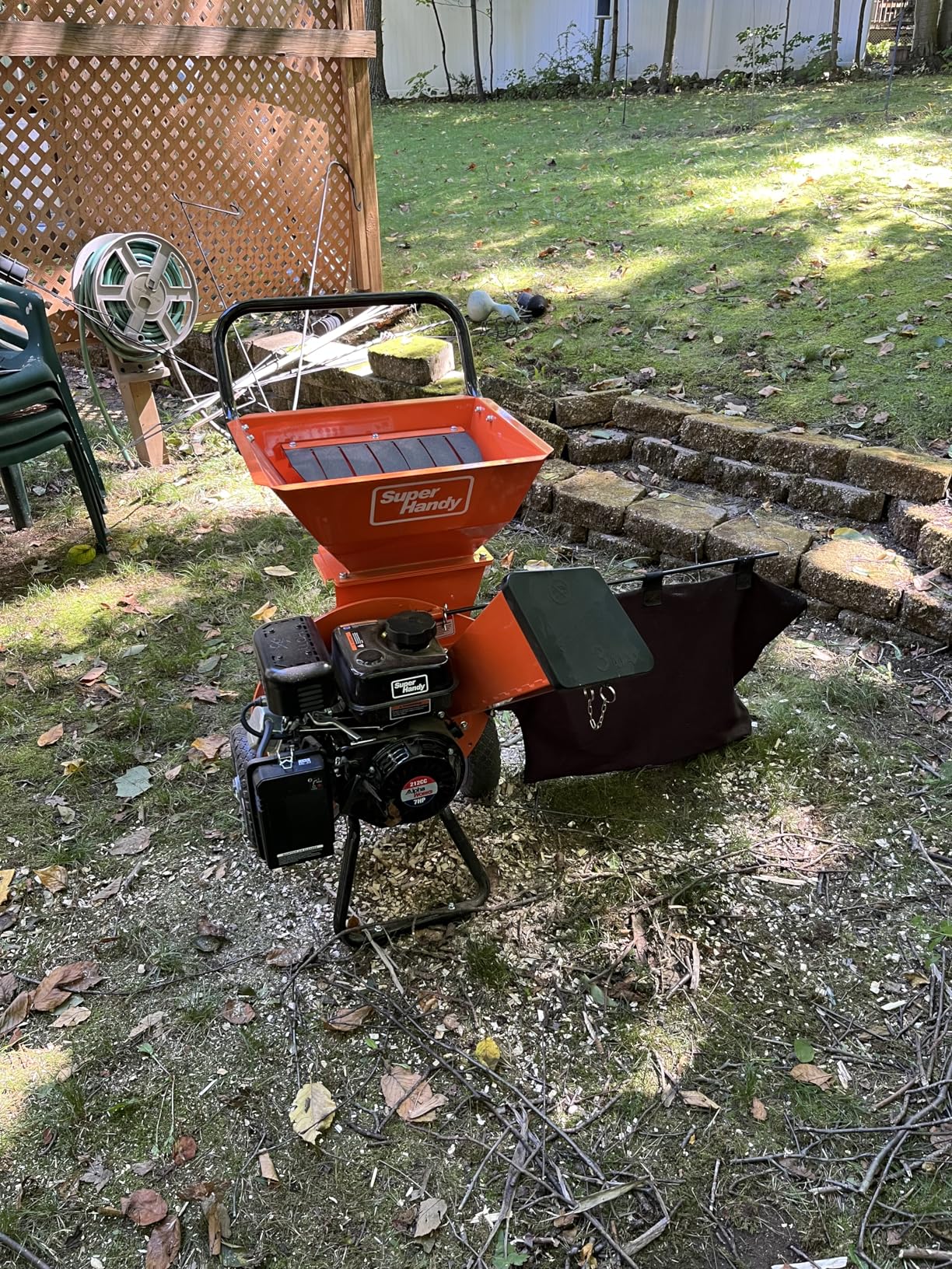 SuperHandy Wood Chipper Shredder Mulcher Ultra Heavy Duty 7HP 3 in 1 Multi-Function 3 inch Max Capacity (Amazon Exclusive) customer photo 1