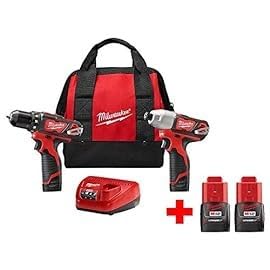 Milwaukee M12 12-Volt Lithium-Ion Cordless Drill Driver/Impact Driver Combo Kit (2-Tool) with Free M12 1.5Ah Battery (2-Pack) customer photo 2