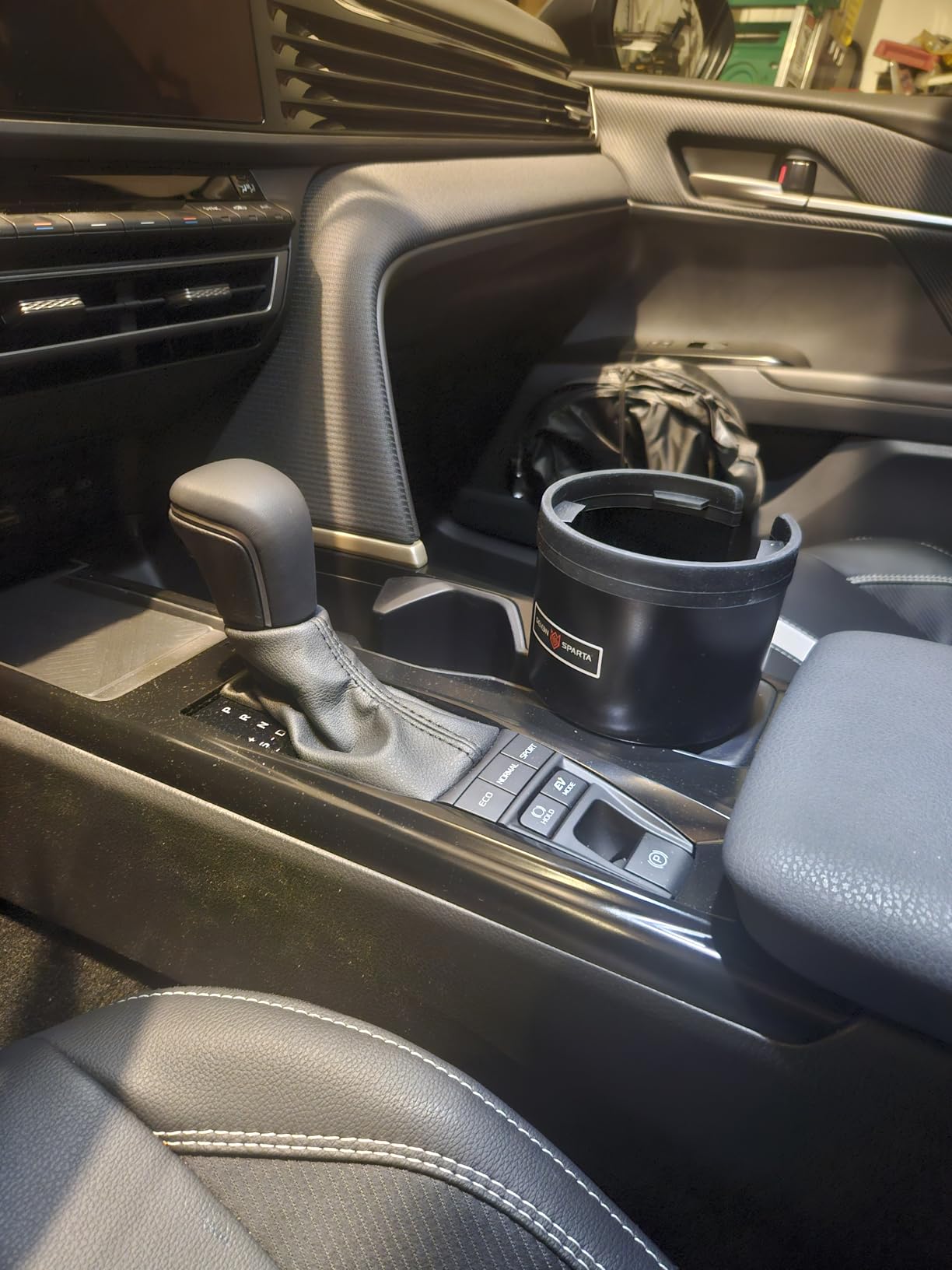 Seven Sparta Car Cup Holder Expander with Adjustable Base, Compatible with Hydro Flasks 32/40 Ounce, Compatible with Yeti Ramblers 20/26/30 Ounce, Other Bottles in 3.4