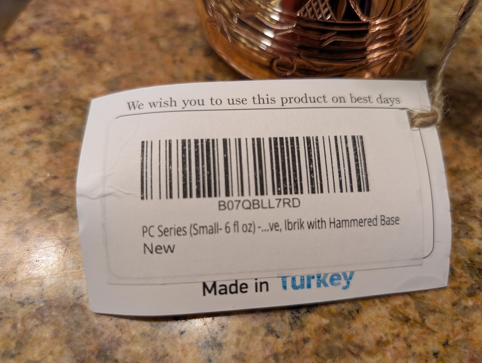 PC Series (Large - 14 fl oz) - Thickest Solid Copper Engraved Turkish Greek Arabic Coffee Pot Wooden Handle Heavy Duty, Stovetop Coffee Maker, Jazzve, Cezve, Ibrik with Hammered Base customer photo 1