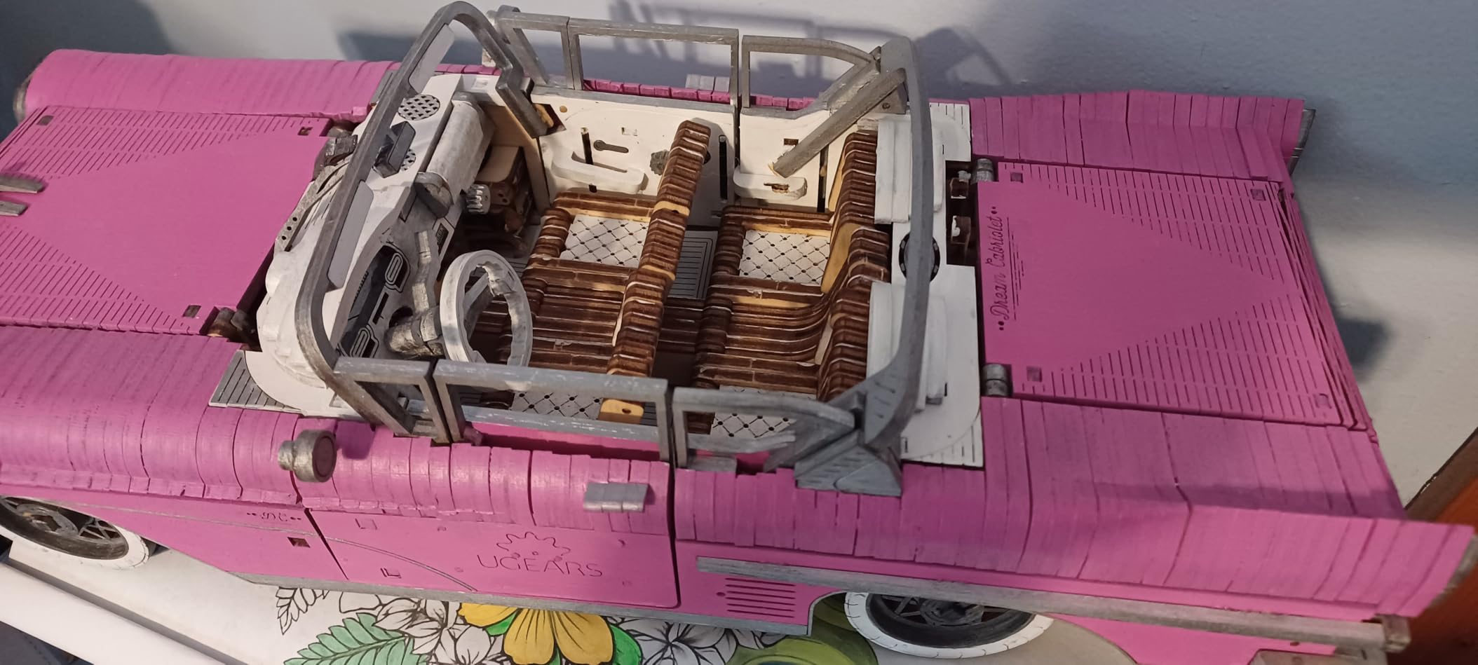UGEARS Dream Cabriolet VM-05 Wooden 3D Puzzles for Adults - 3D Wooden Puzzles for Adults - Mechanical Model Car Kit - Retro 1950s Inspired DIY Craft, 3D Puzzle customer photo 1