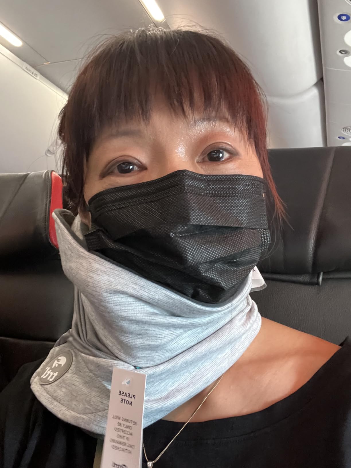 Pillow Plus - Airplane Neck Pillow for Traveling - Height-Adjustable, Breathable Travel Pillow for Head and Neck Support While on Planes, Cars, and Trains - Machine Washable customer photo 1