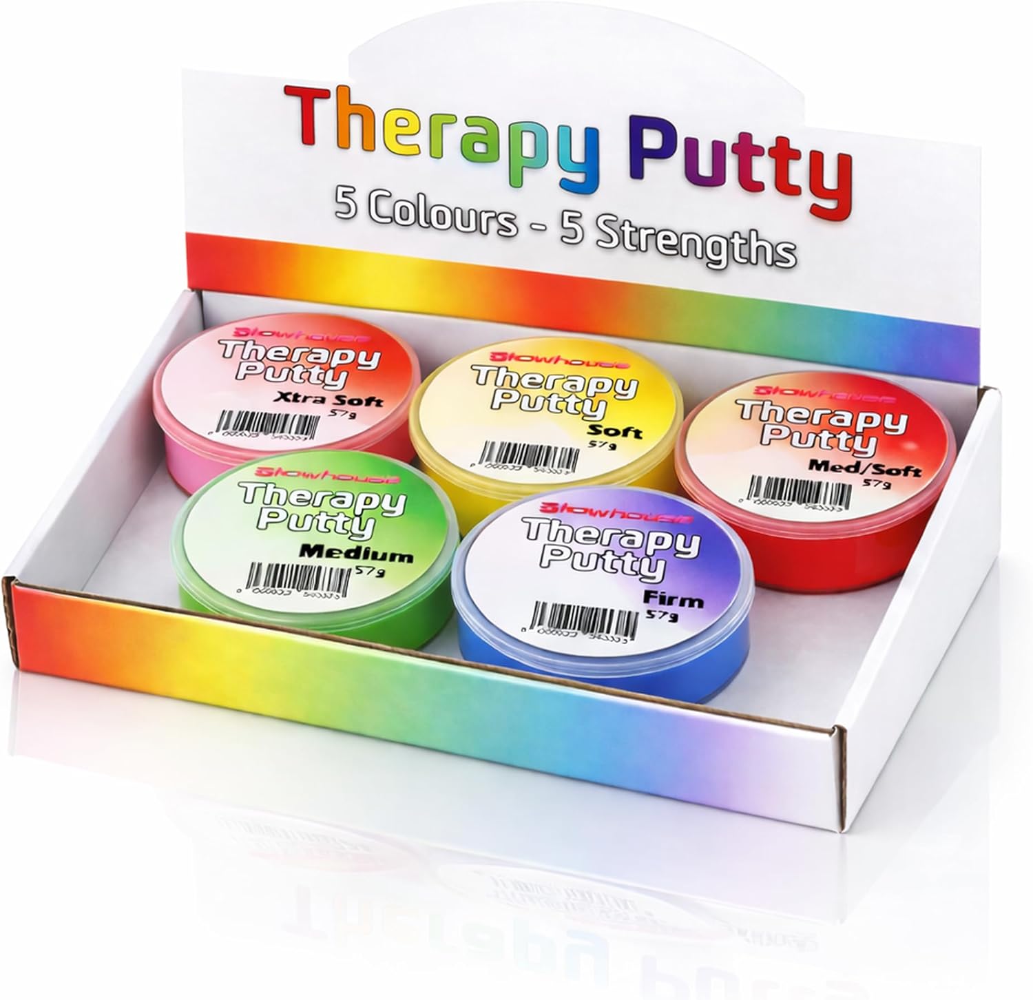Therapy Putty Set of 5 - Extra Soft to Firm Resistance Putty for Hand Exercise, Stress Relief & Occupational Therapy - Strengthen Grip, Improve Mobility - Non-Toxic, No Odor, Durable Therapy Putty Kit customer photo 1