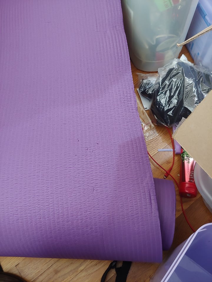 BalanceFrom 71x24 Inches Extra Thick Yoga Mat 1-Inch High-Density Foam customer photo 2