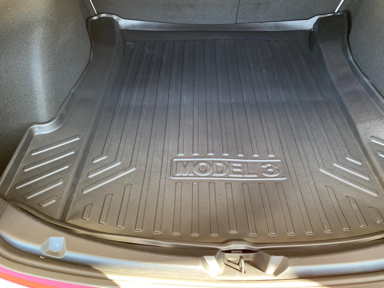 Mixsuper Custom Fit Cargo Liner for 2017-2023 Tesla Model 3, All Weather Trunk Mat Durable 3D Upgrade Anti-Slip Rear Trunk Liner Cargo Mat Black customer photo 1