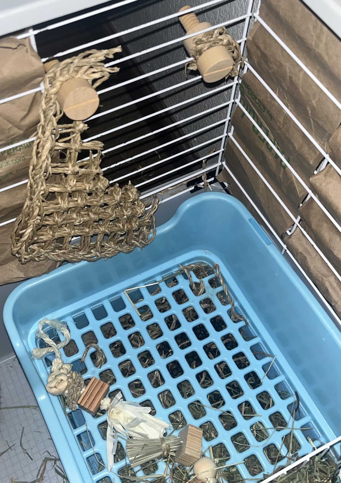 Oxbow Enriched Life Play Wall, Rabbit & Guinea Pig Toy, Enrichment for Bunny, Guinea Pig, Hamster, Rabbit, Chinchilla, Rat, Chinchilla Cage Accessories, Bunny Accessories for Cage, Small customer photo 2