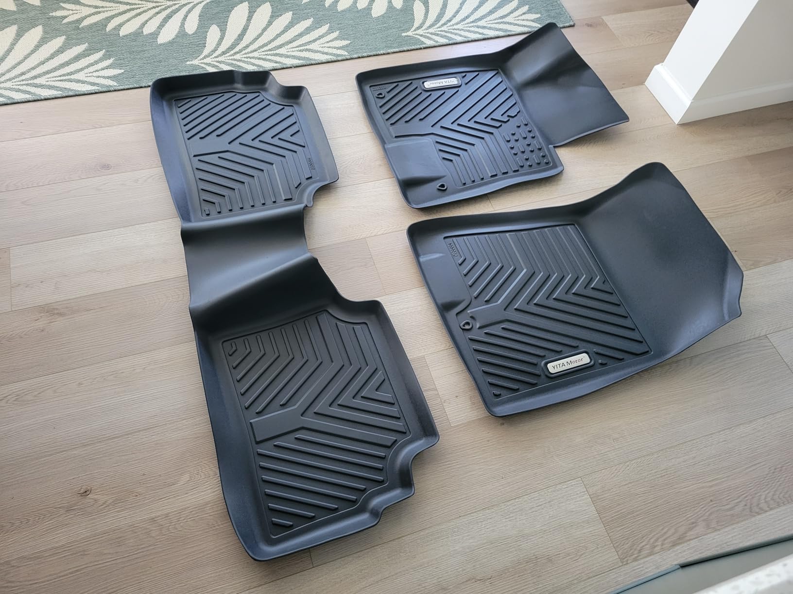 YITAMOTOR Floor Mats for Jeep Wrangler JK Unlimited 4 Doors 2014-2018 (Not for JL or 2-Door), All Weather Custom Fit Floor Liners 1st & 2nd Row Protection, Heavy Duty Car Mats Black customer photo 1