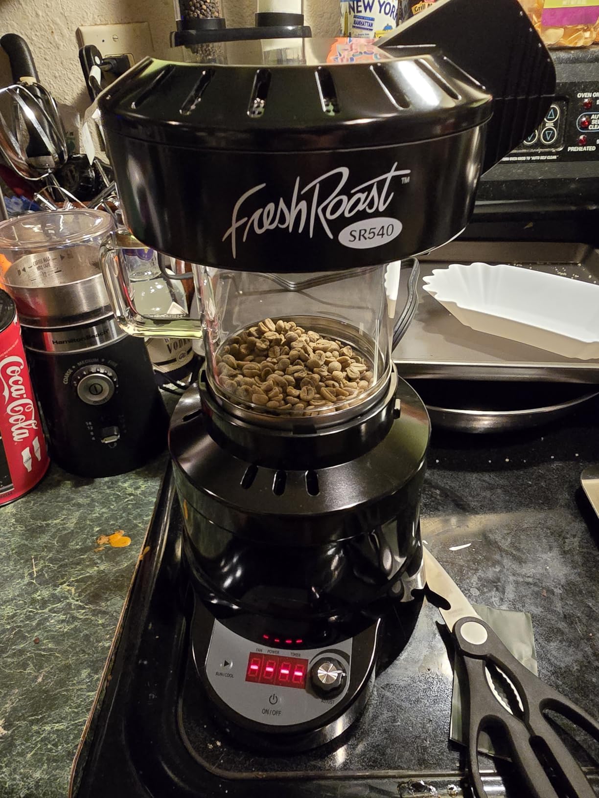 Fresh Roast SR540 Automatic Coffee Bean Roaster, Variable Heat Settings, Convection Fan Control, Digital Status Display, Speed Roasting System customer photo 1