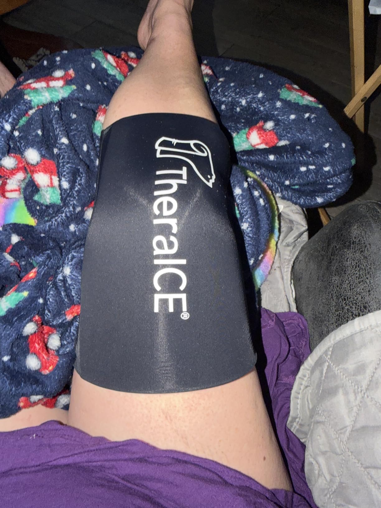 TheraICE Knee Ice Pack Wrap Compression Sleeve for Injuries | Reusable Gel Cold Packs Brace Plus Cold Wrap Recovery for Meniscus Tear, ACL Post Surgery, MCL Pain Relief Without Machine | Women & Men customer photo 1