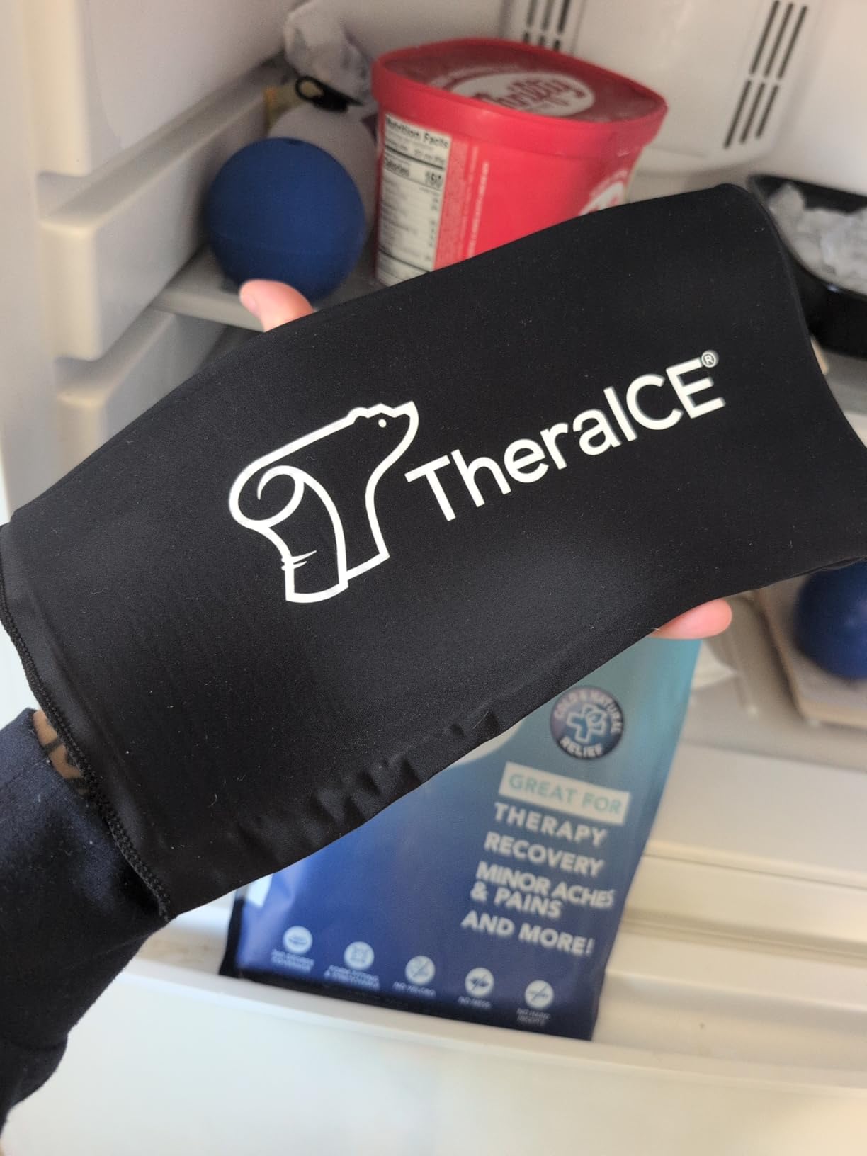 TheraICE Knee Ice Pack Wrap Compression Sleeve for Injuries | Reusable Gel Cold Packs Brace Plus Cold Wrap Recovery for Meniscus Tear, ACL Post Surgery, MCL Pain Relief Without Machine | Women & Men customer photo 2