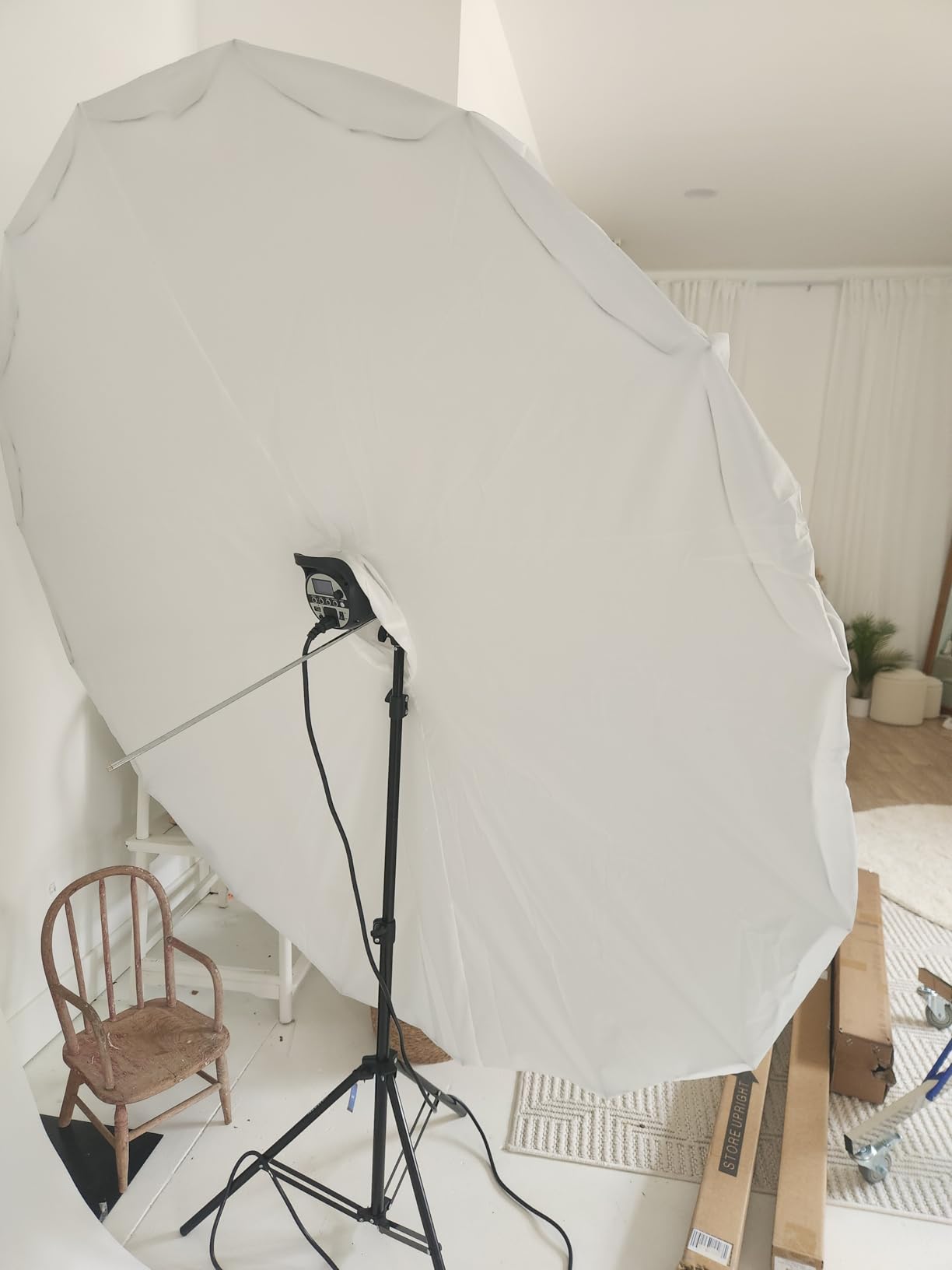 Godox 70 inch 180cm Black White Reflective Umbrella Studio Photography Umbrella, White Inner with Large Diffuser Cover, Bag customer photo 2
