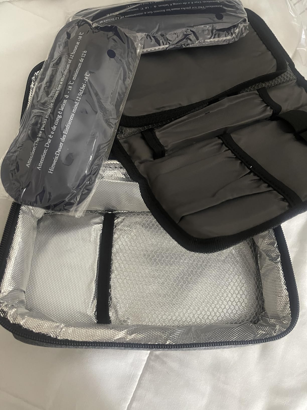 ALLCAMP Insulin Cooler Travel Case TSA Approved, Diabetic Medication Cooler Bag with 4 Ice Packs & Multi-Layer Storage, Portable Medical Cooler with Insulation Liner(Gray) customer photo 1