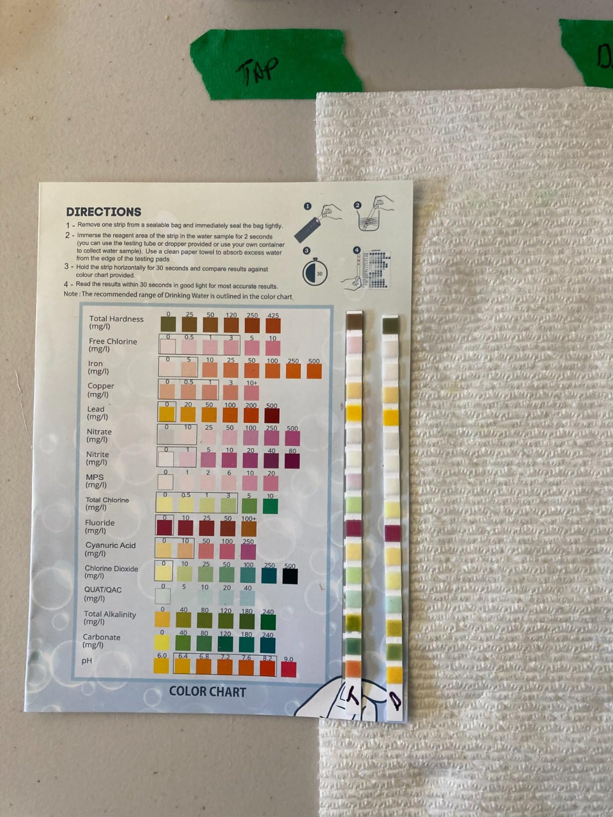 SJ WAVE 22 in 1 Water Test Kits - 125 Strips Drinking Water Test Kit, Home Tap and Well Water Tester for Bacteria pH Hardness Lead Iron Copper Chlorine Cyanuric Acid customer photo 2
