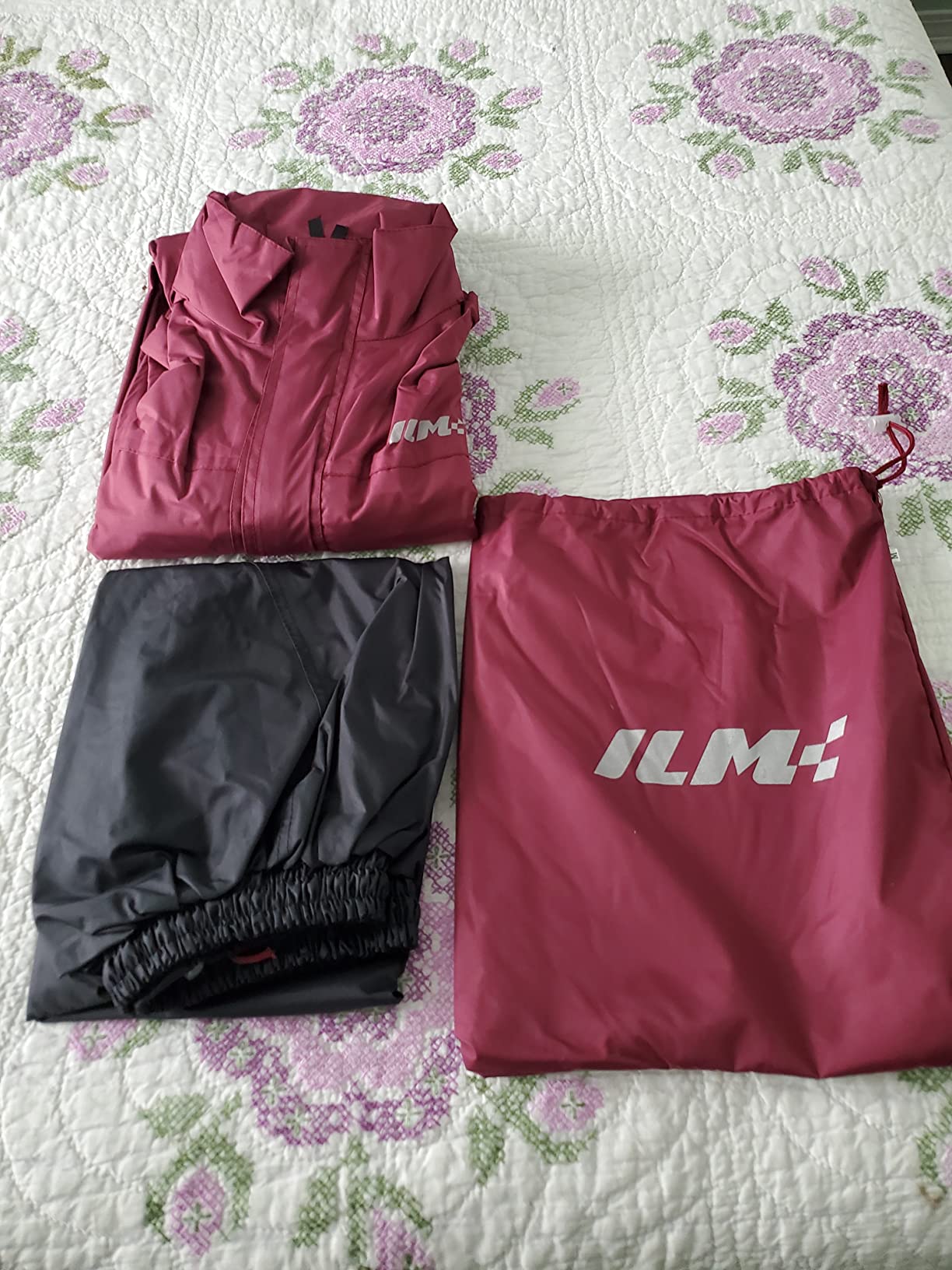 ILM Motorcycle Rain Suit for Men Waterproof Resistant Raincoat 6 Pockets 2 Pieces Packable Rainwear Jacket and Pants Model RS02 customer photo 2