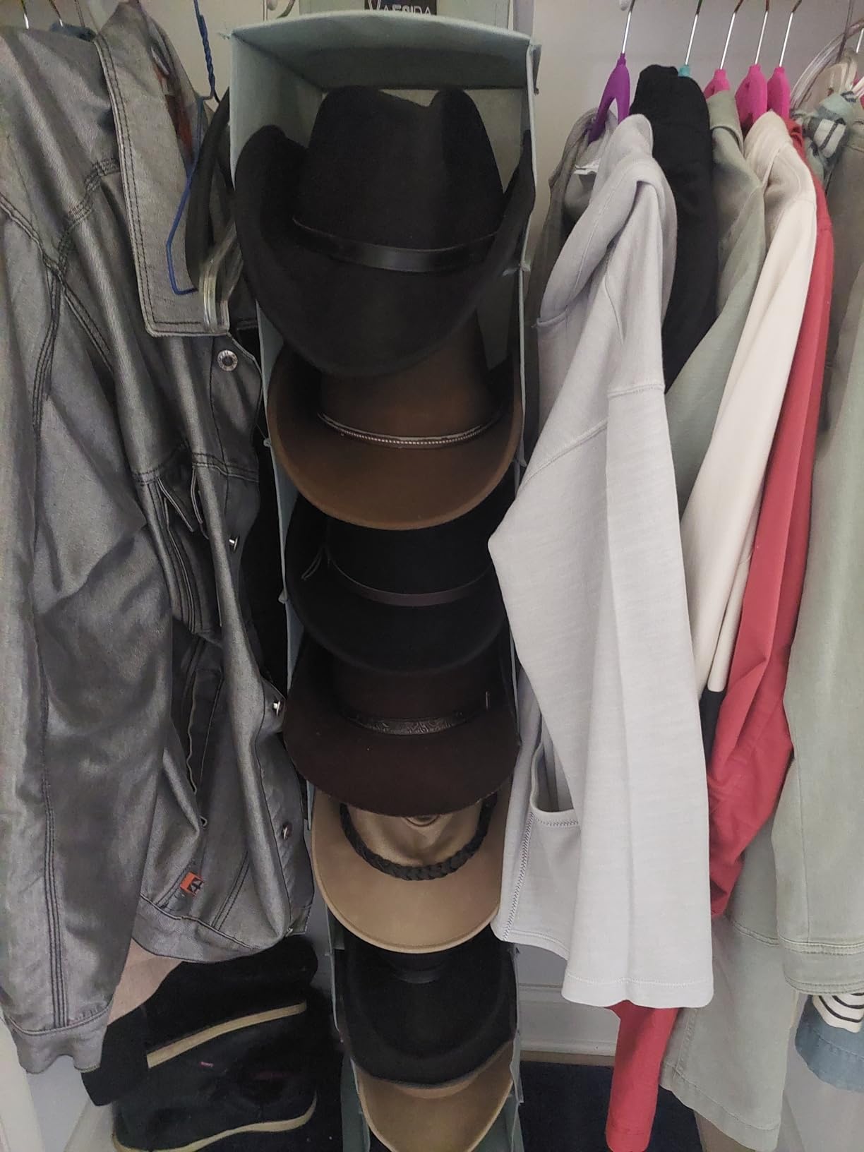 VAESIDA 10 Shelf Hat Rack Hanging Closet/Organizer for Storage - Best Baseball Cap Holder, Gray customer photo 2