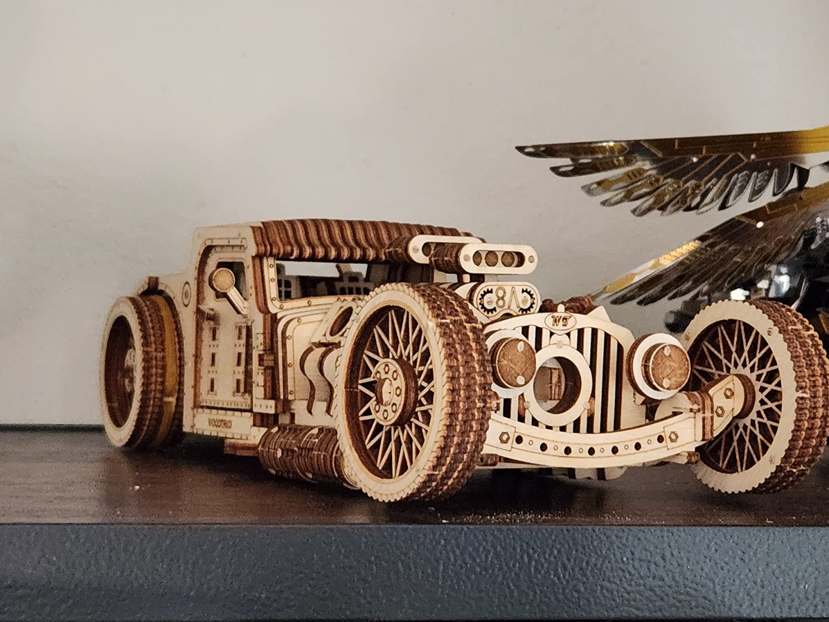 Wood Trick Hot Rod Wooden Model Car Kit to Build - Rides up to 32 feet - Detailed - 3D Wooden Puzzles for Adults to Build - Engineering DIY Mechanical Wood Model Kits for Adults customer photo 1