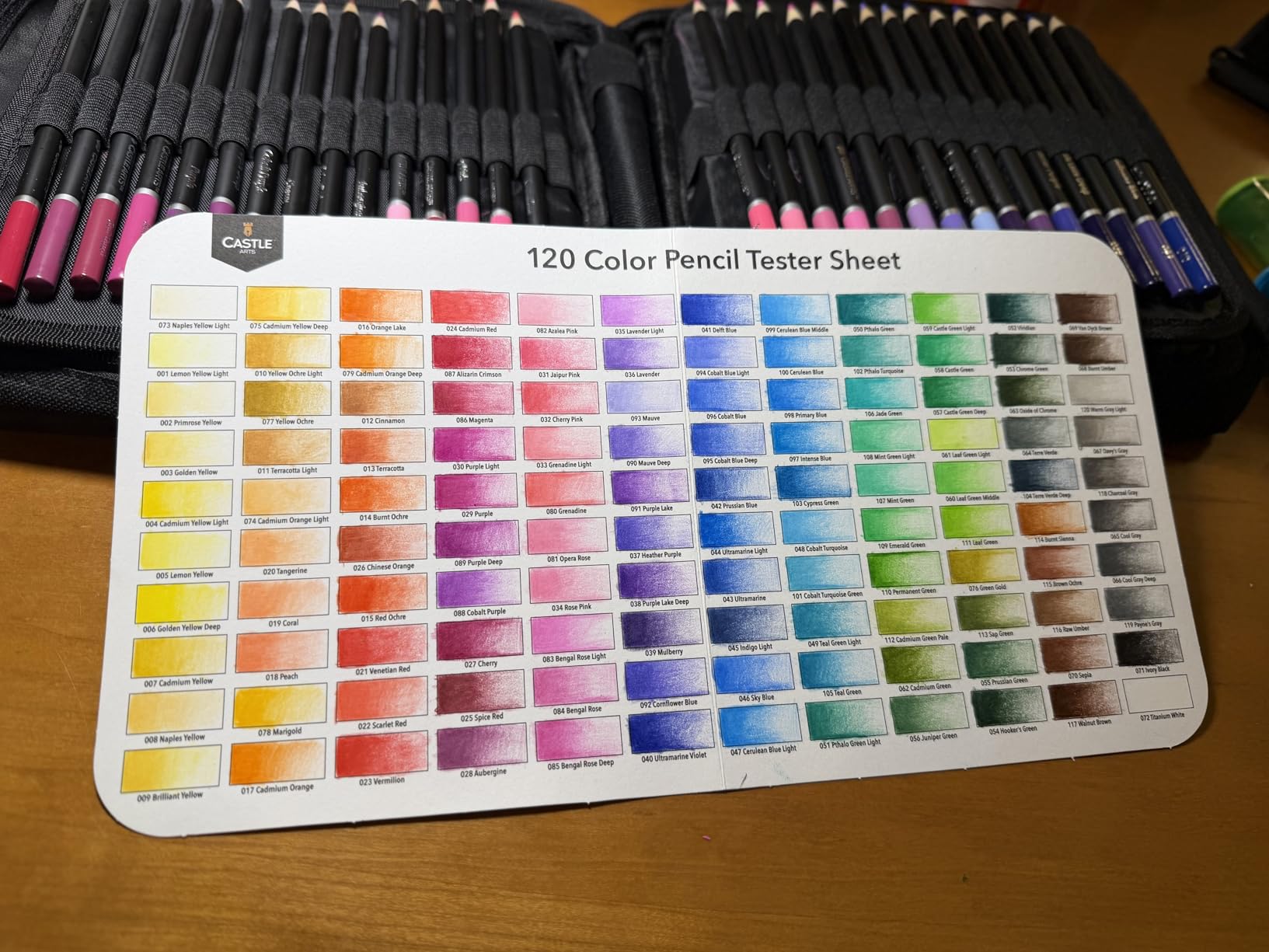 Castle Art Supplies 120 Colored Pencils with Zipper | Quality Soft Coloured Leads for Adult Artists, Professionals and Colorists | In Zipper Pouch customer photo 2